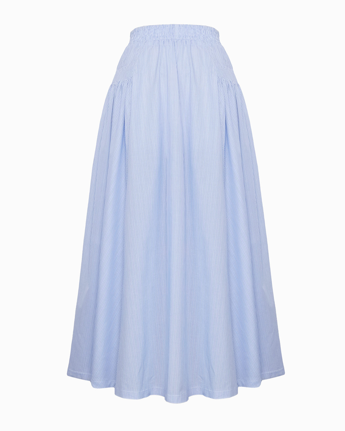 【DIRDDY】 DRAPED TWO STORY SKIRT - BLUE IVORY DIRDDY Draped Two Story Skirt - Blue/Ivory | 하이츠스토어
