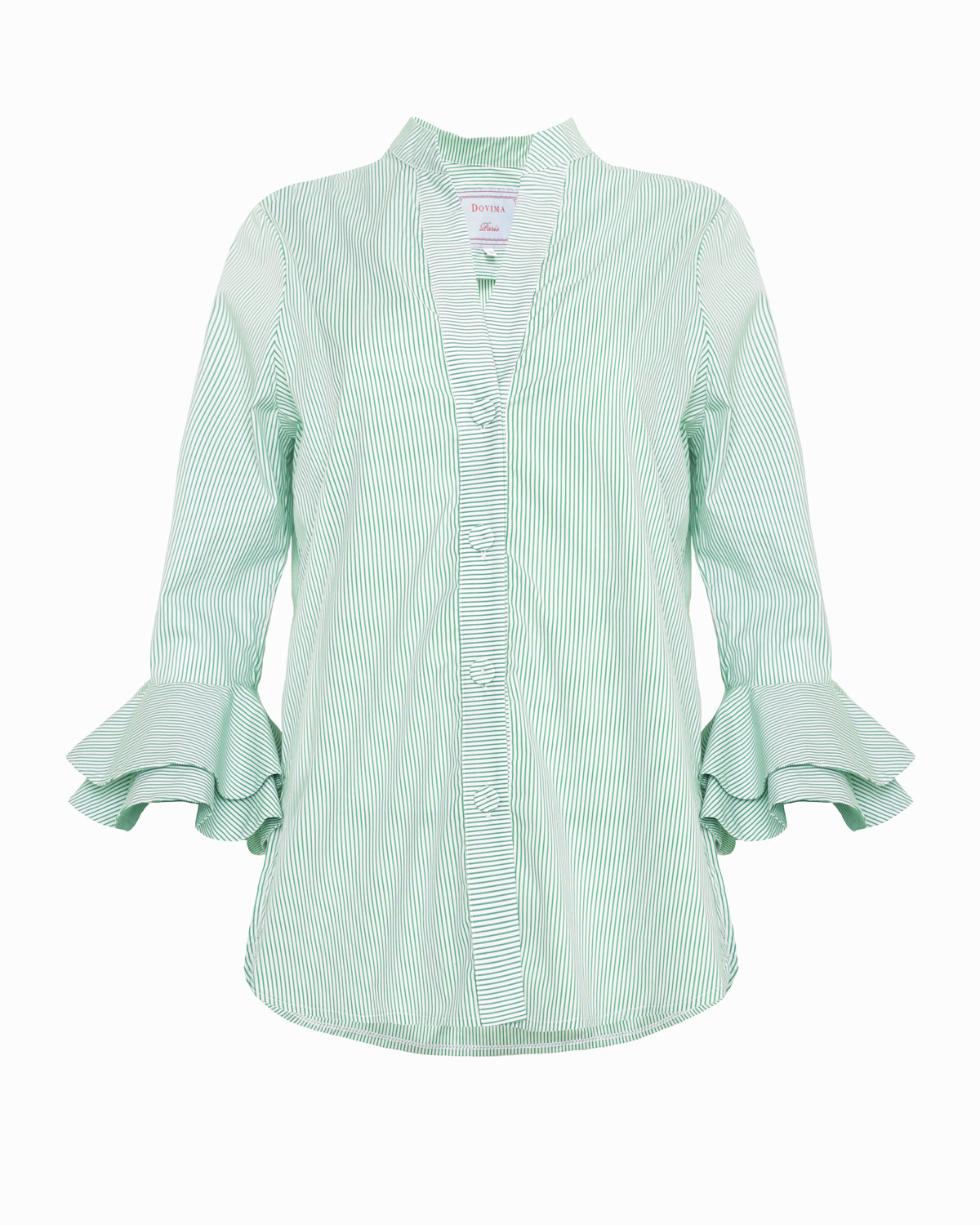 AERIN BLOUSE GREEN WHITE STRIPES ONLINE EXCLUSIVE LIMITED EDITION