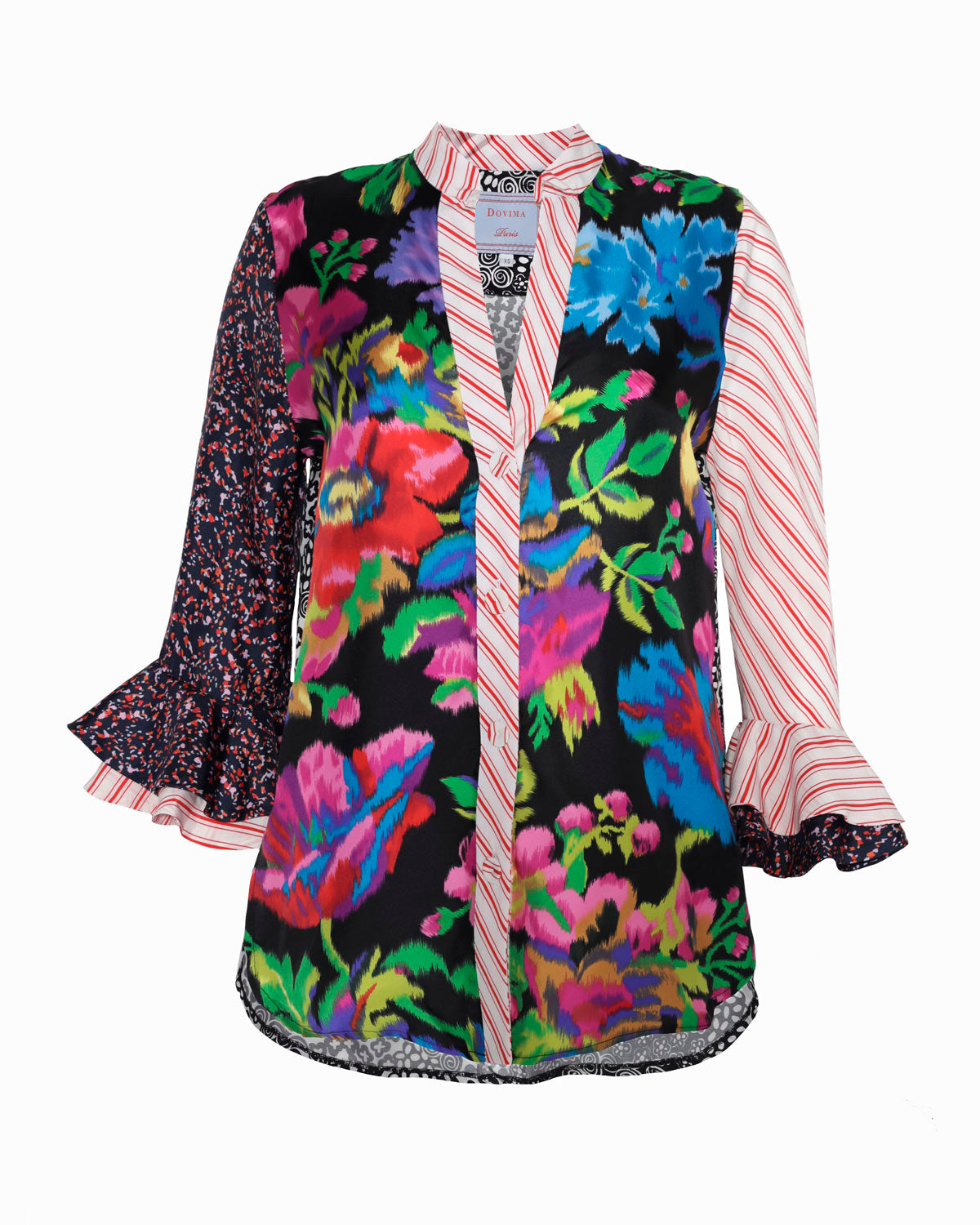 AERIN MULTI PRINT SILK BLOUSE Limited Edition