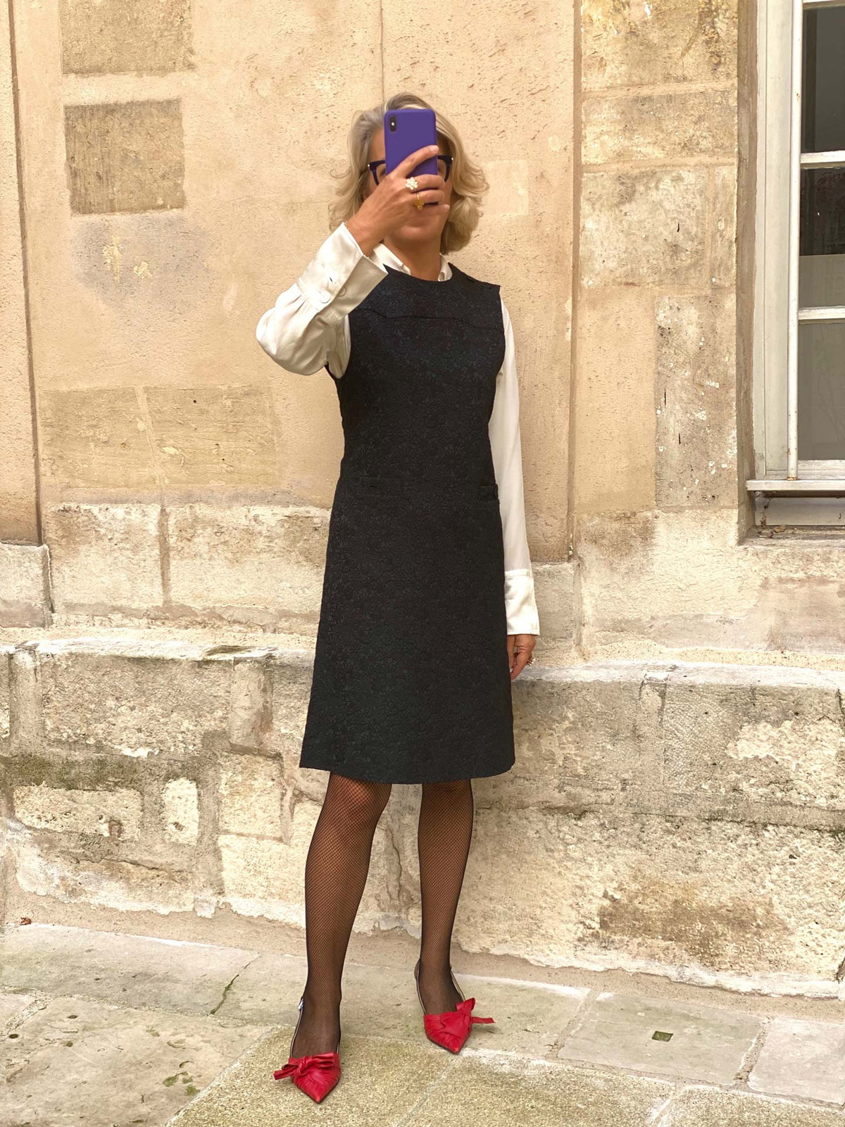 BAILEY DRESS - BLACK LACE BROCADE - DOVIMA Paris BAILEY DRESS - BLACK LACE BROCADE - DOVIMA Paris