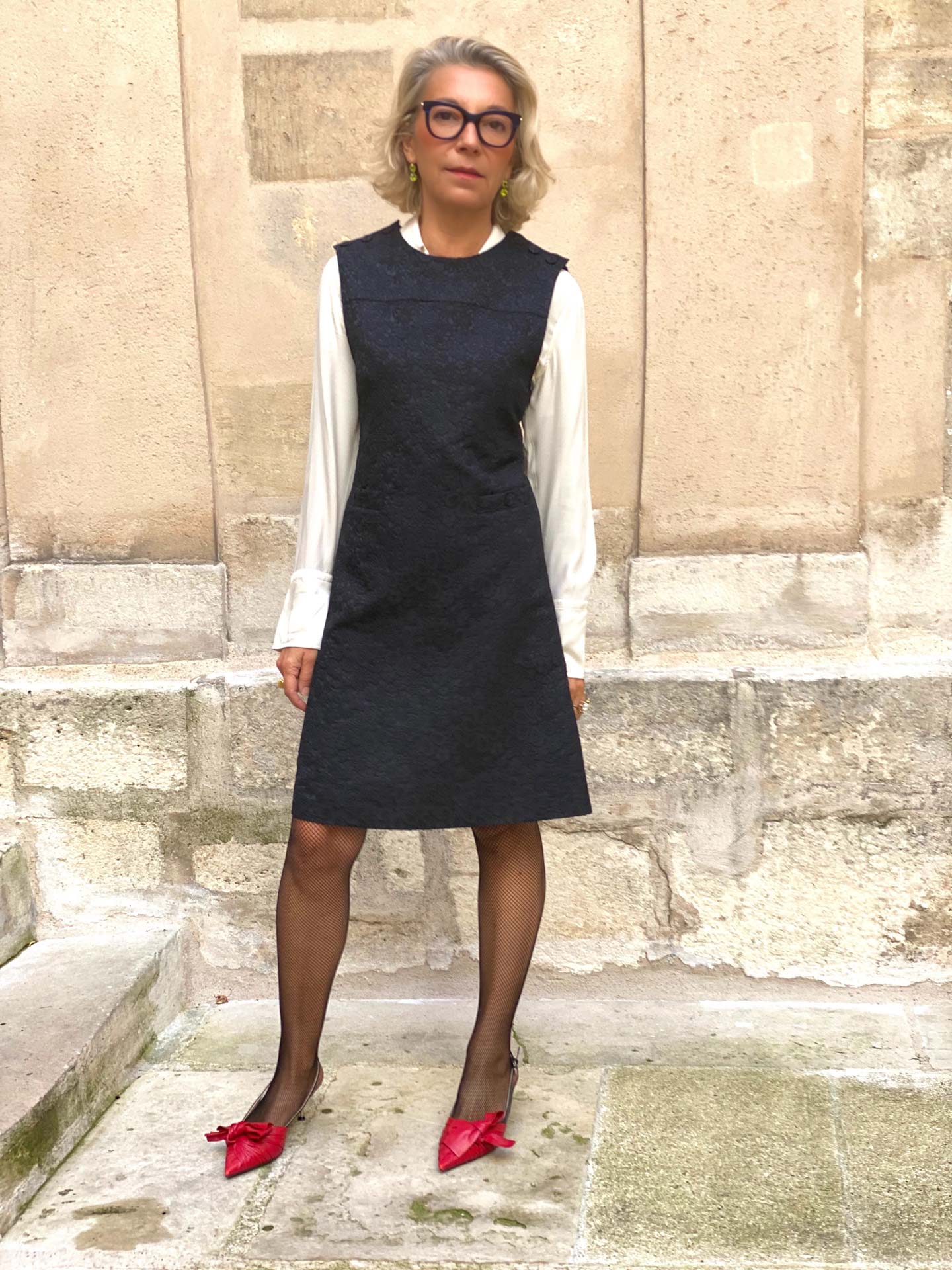 BAILEY DRESS - BLACK LACE BROCADE - DOVIMA Paris – Dovima Paris