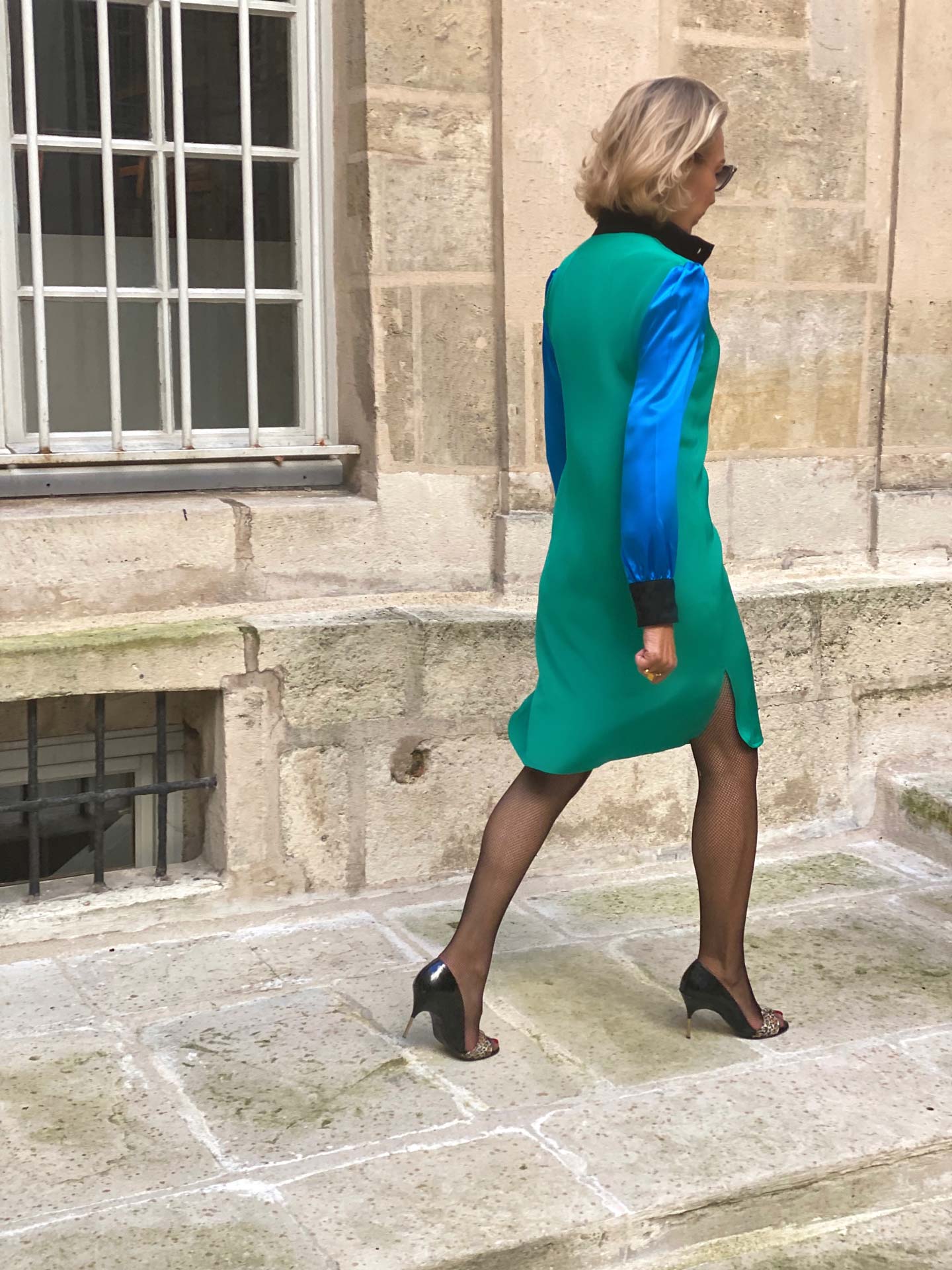 JASON DRESS - EMERALD SILK DRAP - DOVIMA Paris – Dovima Paris