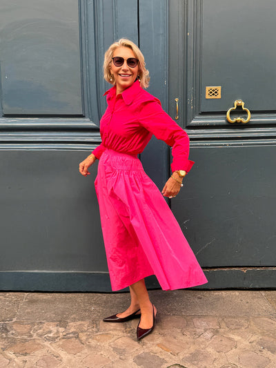 ASHBY SKIRT - IBISCUS PINK RADZIMIR TAFFETA