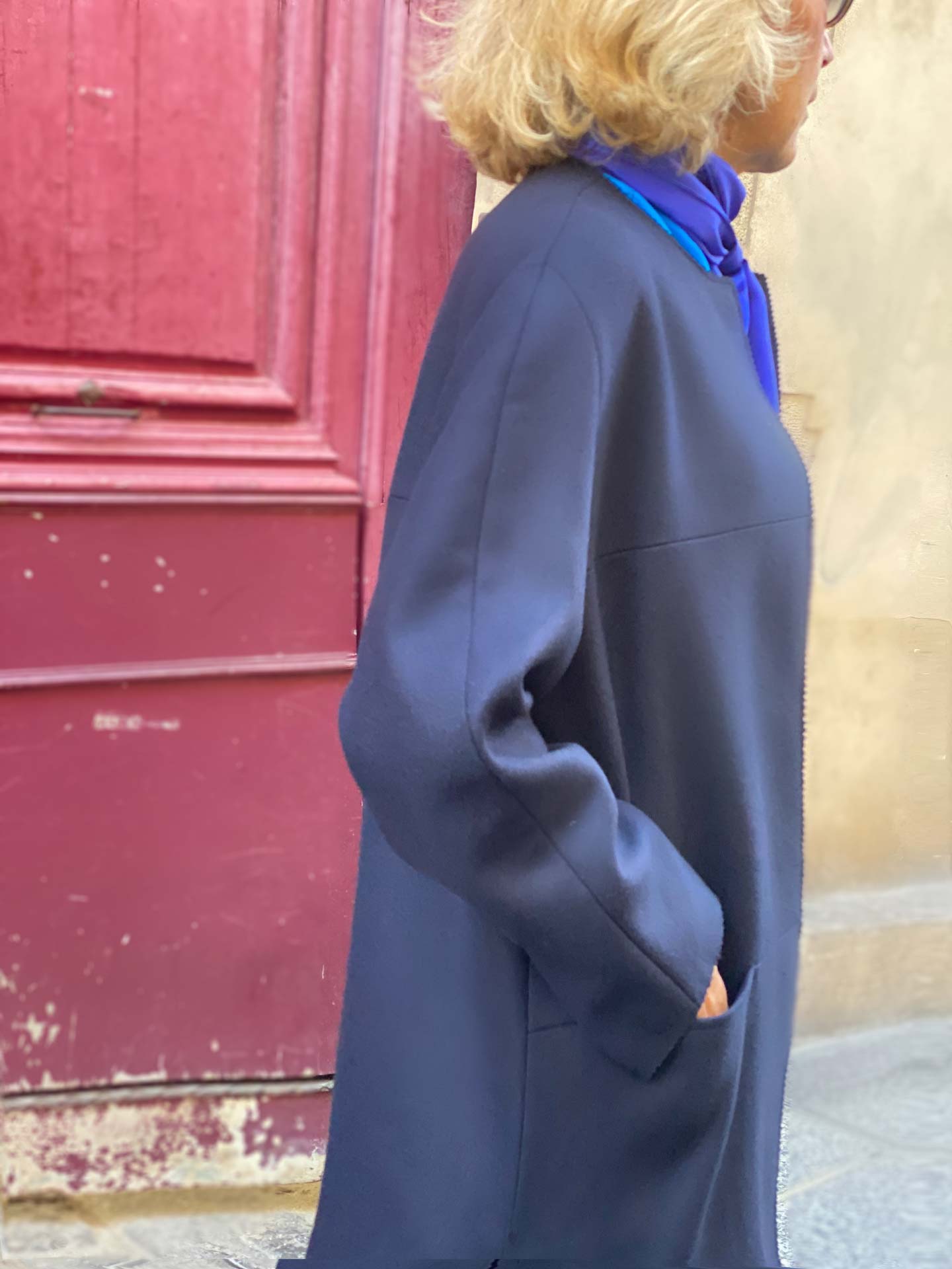 ASHER NAVY CASHMERE DUSTER COAT - DOVIMA Paris – Dovima Paris