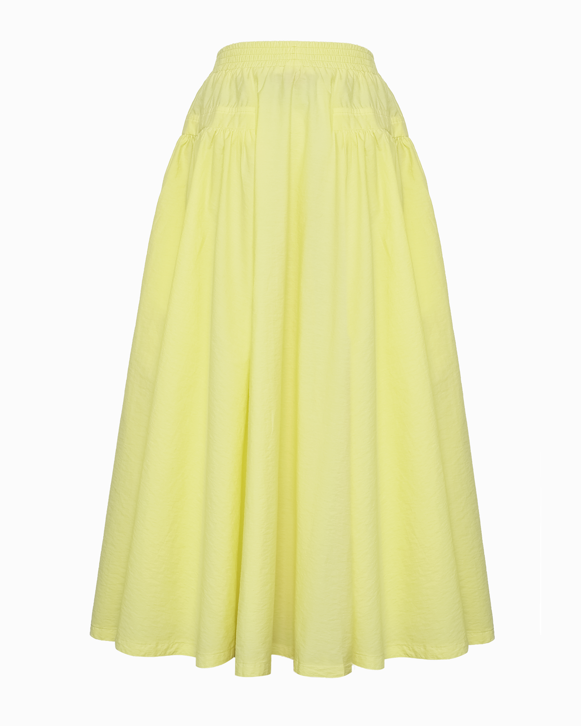 ASHBY SLIP-ON SKIRT- LEMON VERBENA POPLIN
