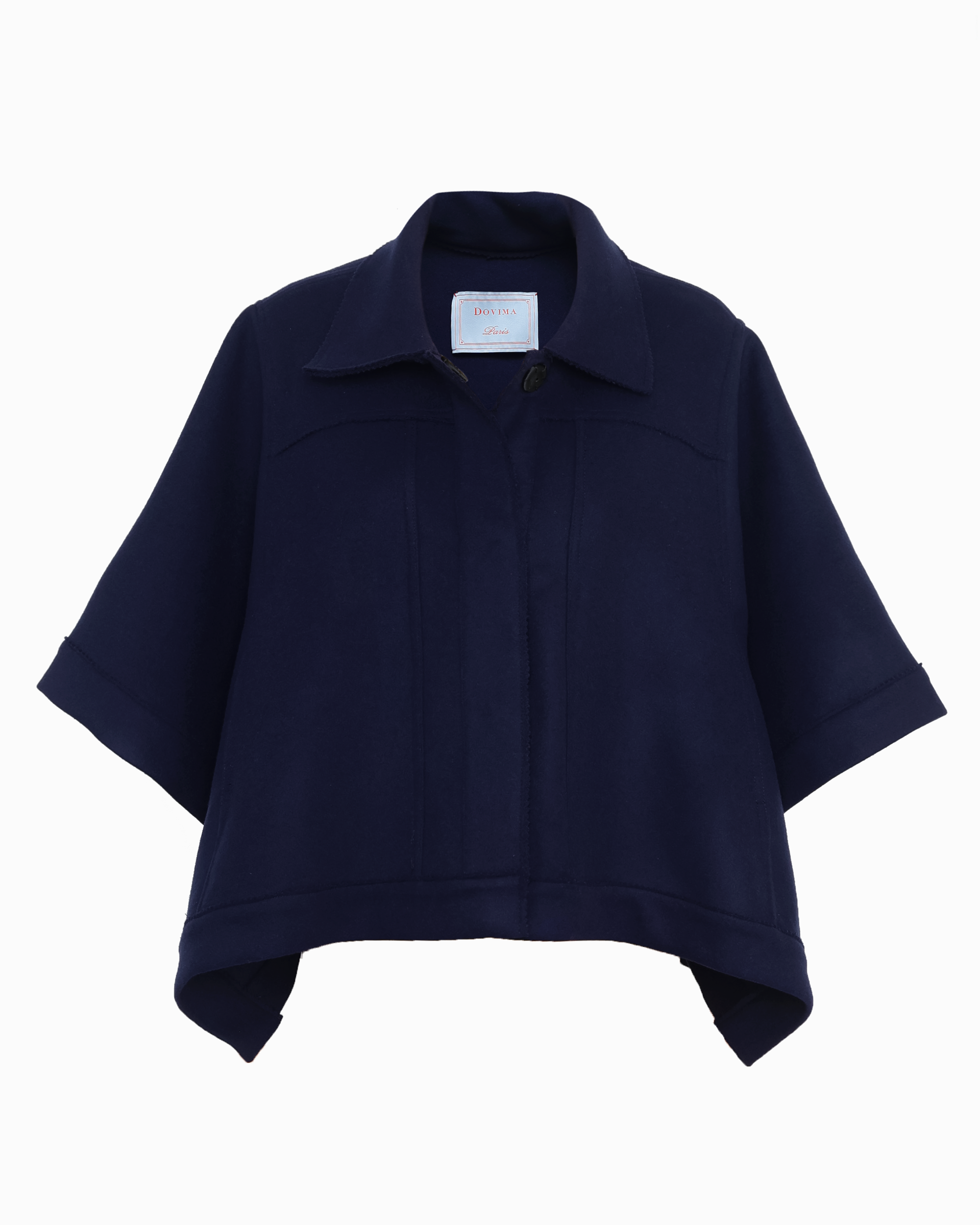 BLANKEY PONCHO - NAVY  DOUBLE FACE 100% CASHMERE