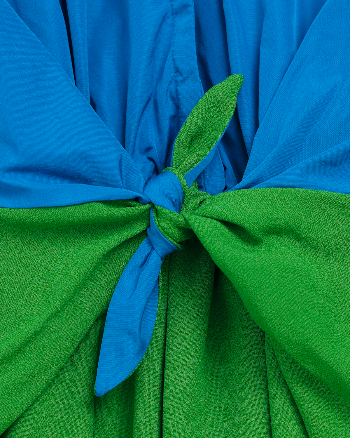 DELLA DRESS - TEAL BLUE RADZIMIR TAFFETA TOP WITH PERIDOT GREEN SILK S Dovima Paris DELLA DRESS - TEAL BLUE RADZIMIR TAFFETA TOP WITH PERIDOT GREEN SILK S Dovima Paris