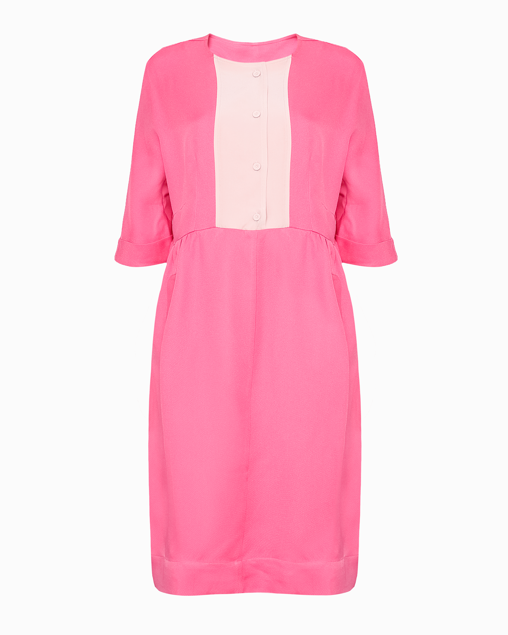 FRAN FRONT DRESS - RAPTURE ROSE SILK CADY