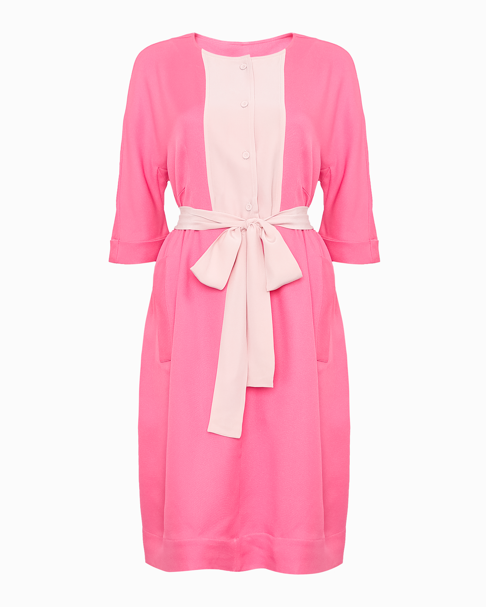 FRAN FRONT DRESS - RAPTURE ROSE SILK CADY