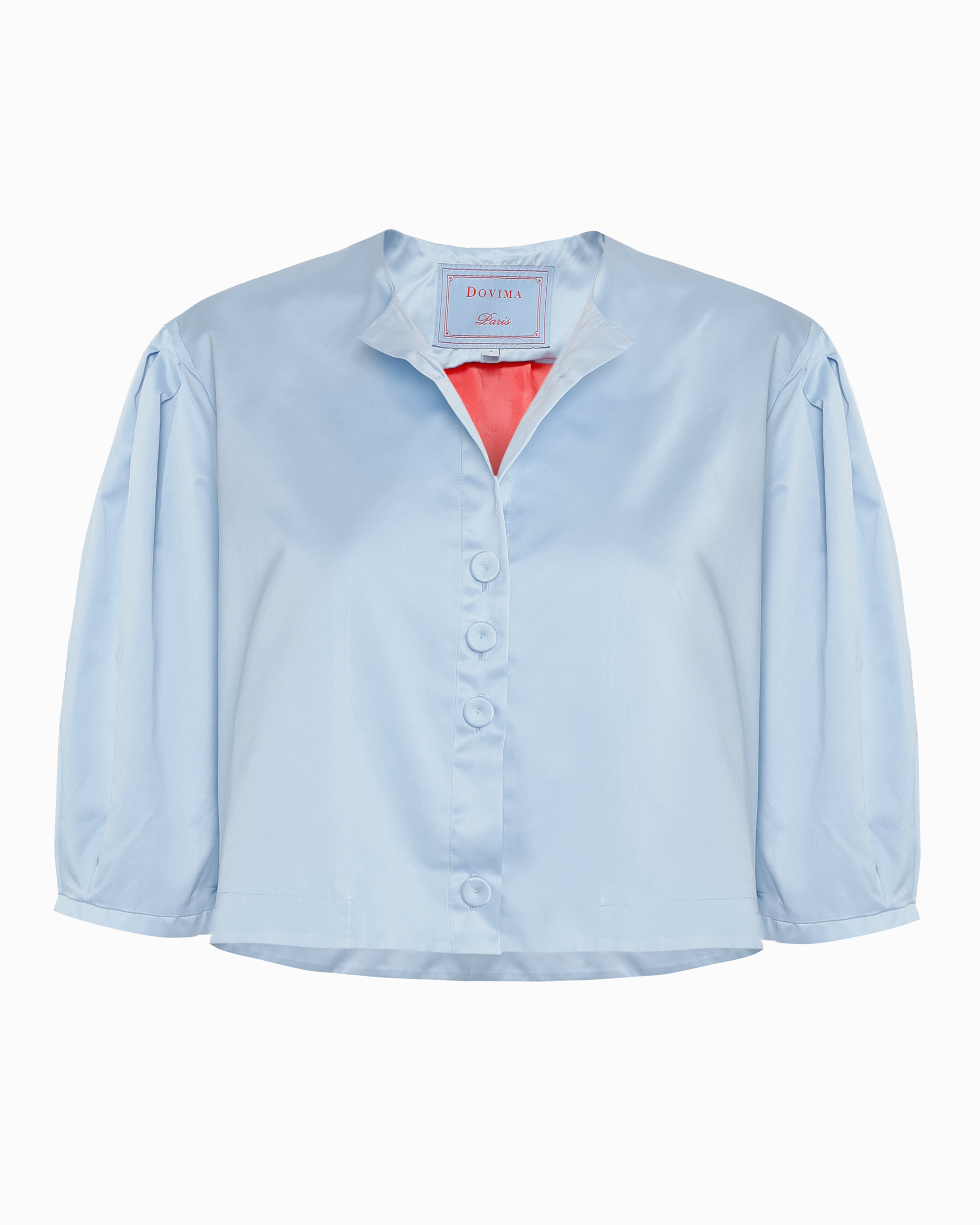 JUNO JACKET - DELICATE BLUE SATIN DUCHESS