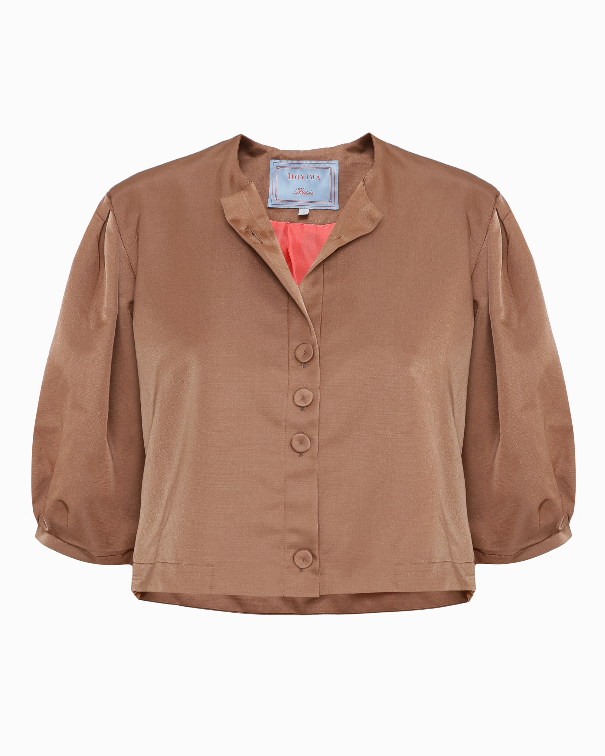 JUNO JACKET - CAMEL SILK SHANTUNG
