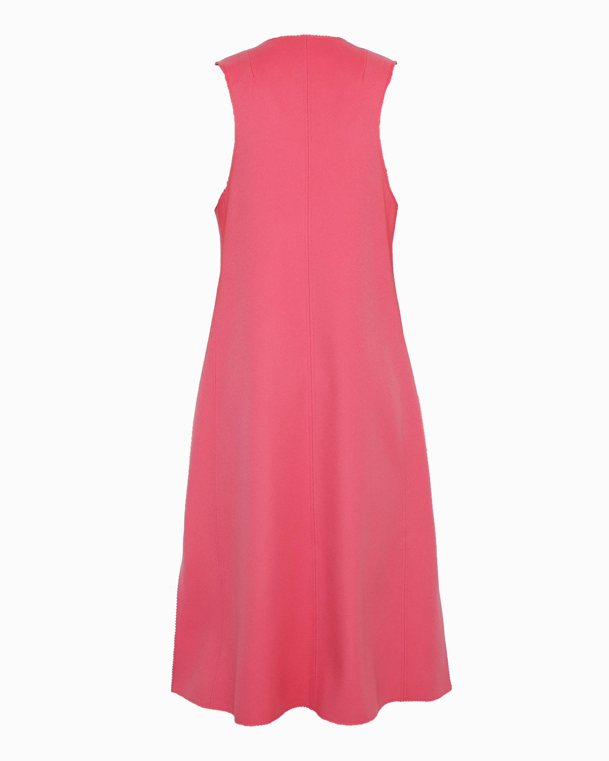 MADISON LONGLINE SLEEVELESS VEST - WOOL FLANNEL - PINK