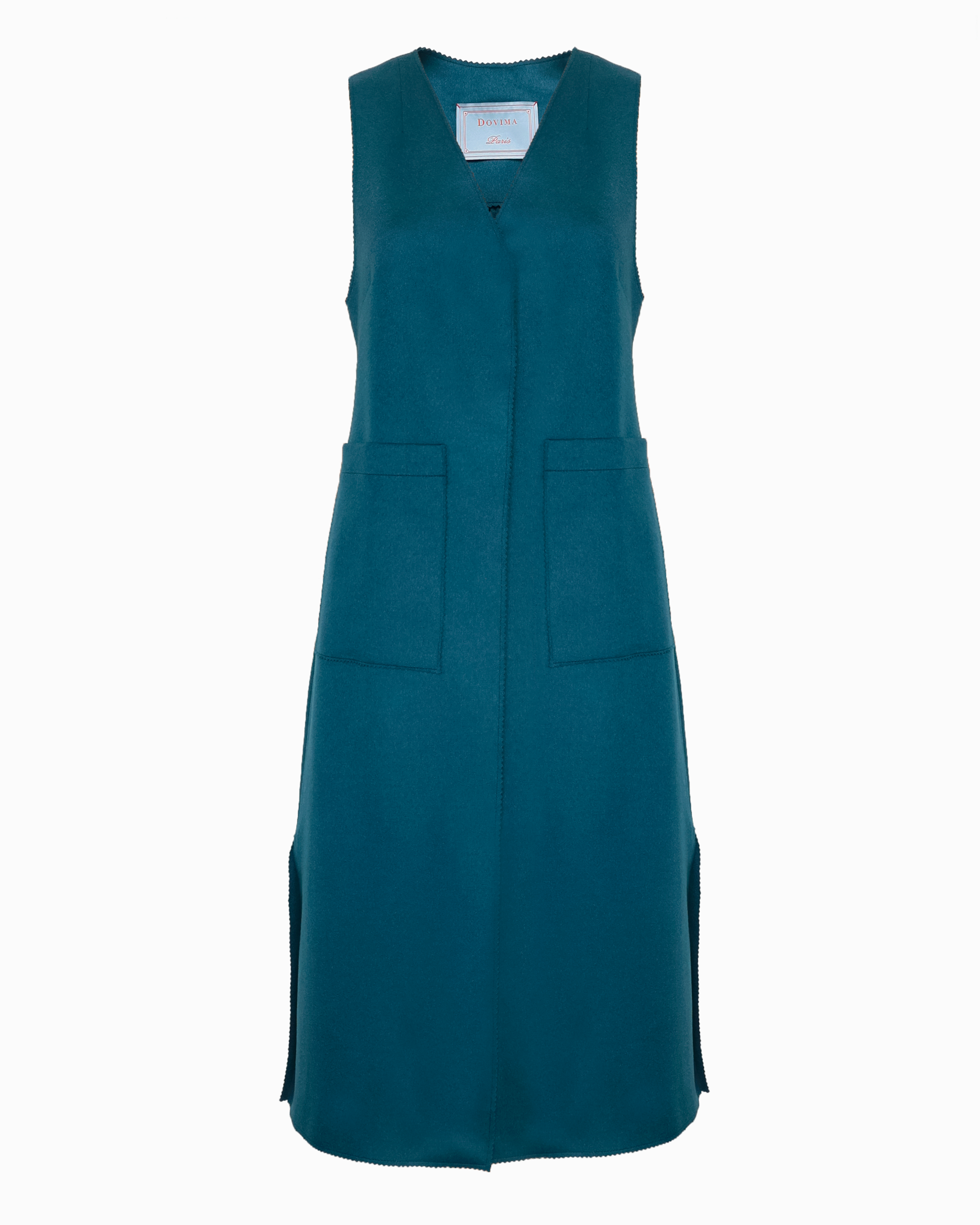 MADISON LONGLINE SLEEVELESS VEST - BRUSHED WOOL & CASHMERE