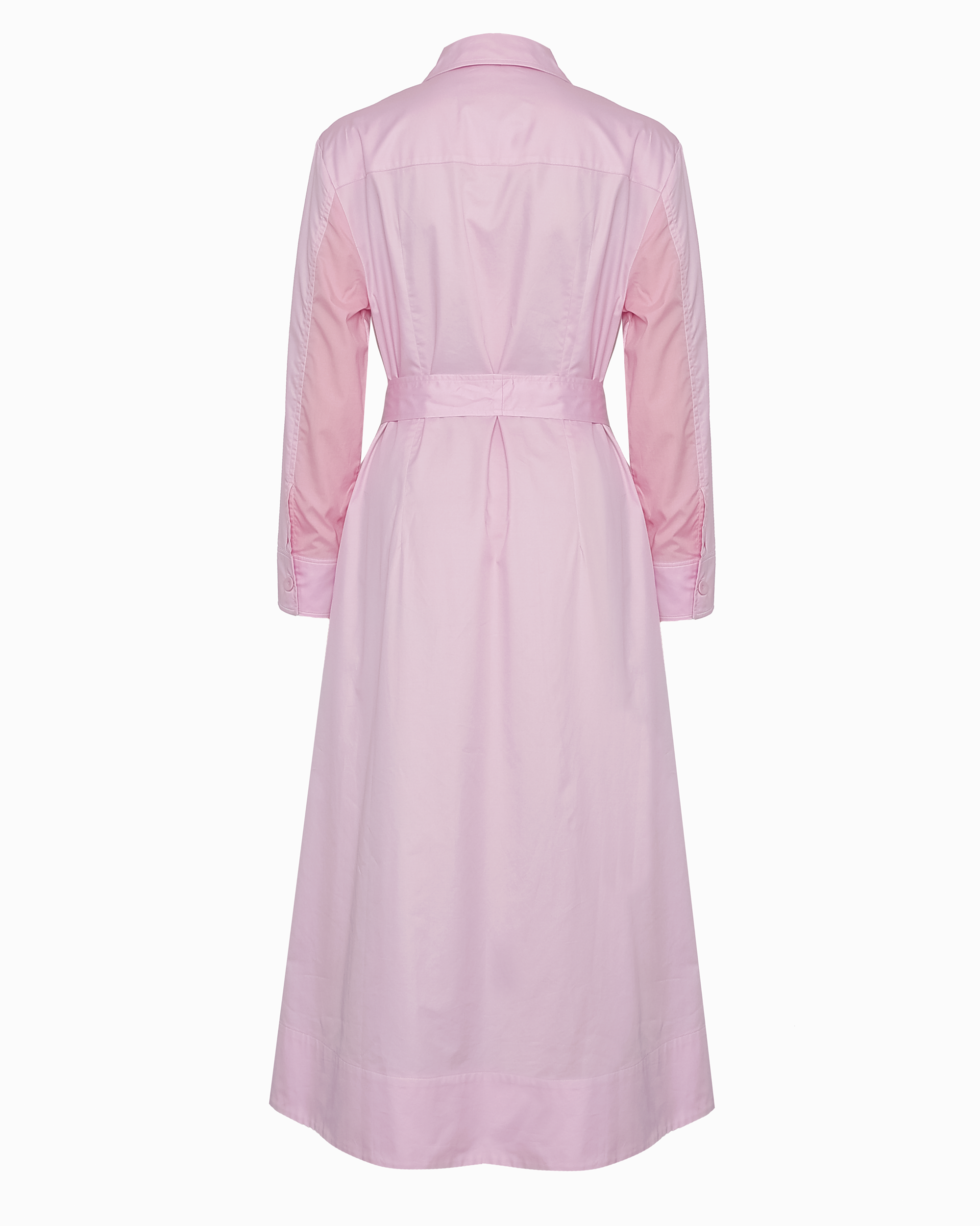 REEVES FRILL SHIRT DRESS - PINK POPLIN