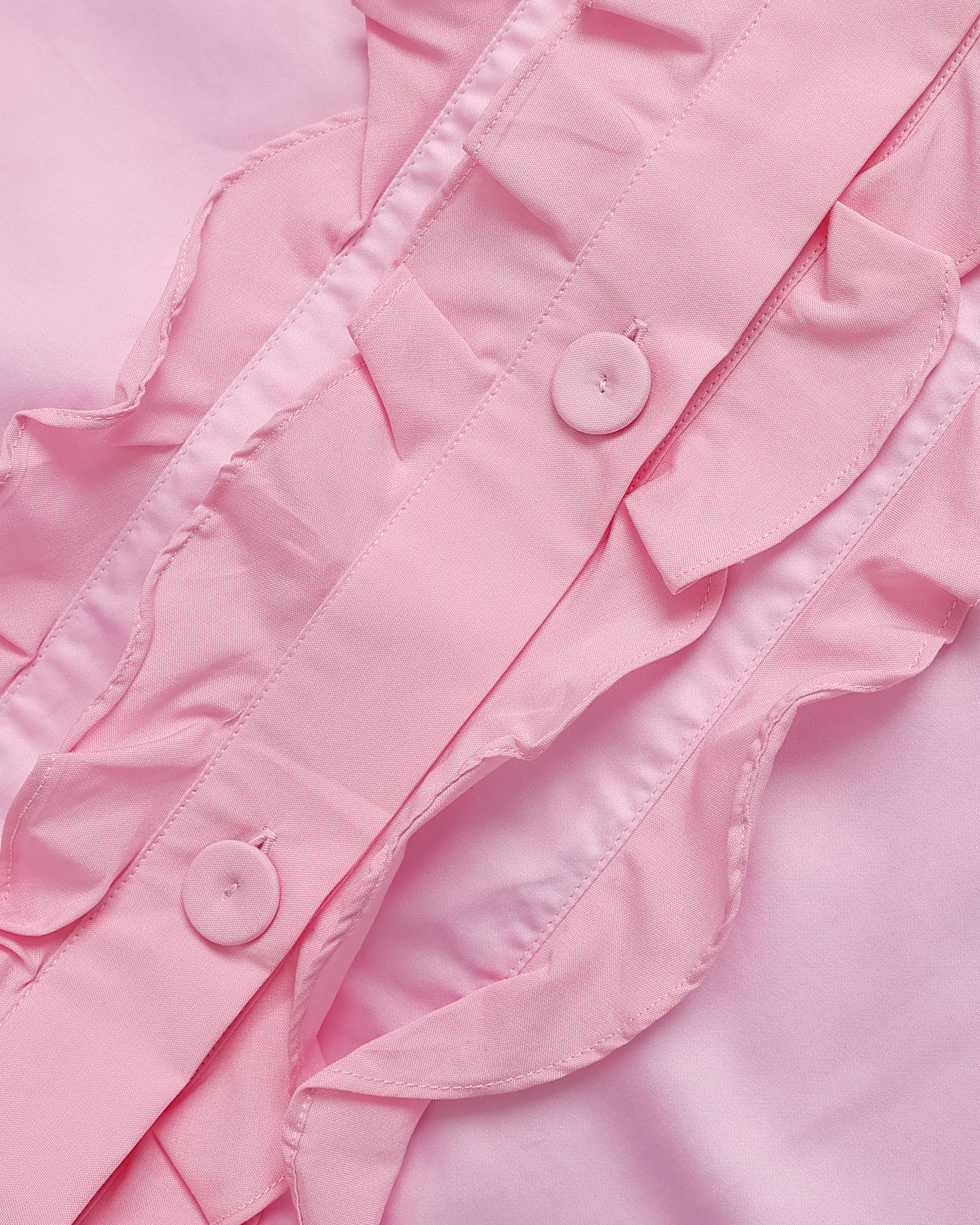 REEVES FRILL SHIRT DRESS - PINK POPLIN