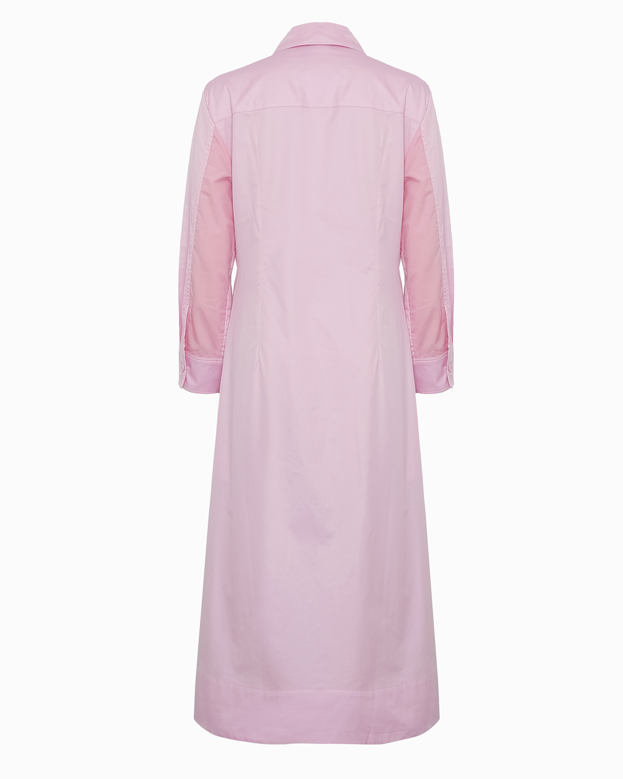 REEVES FRILL SHIRT DRESS - PINK POPLIN