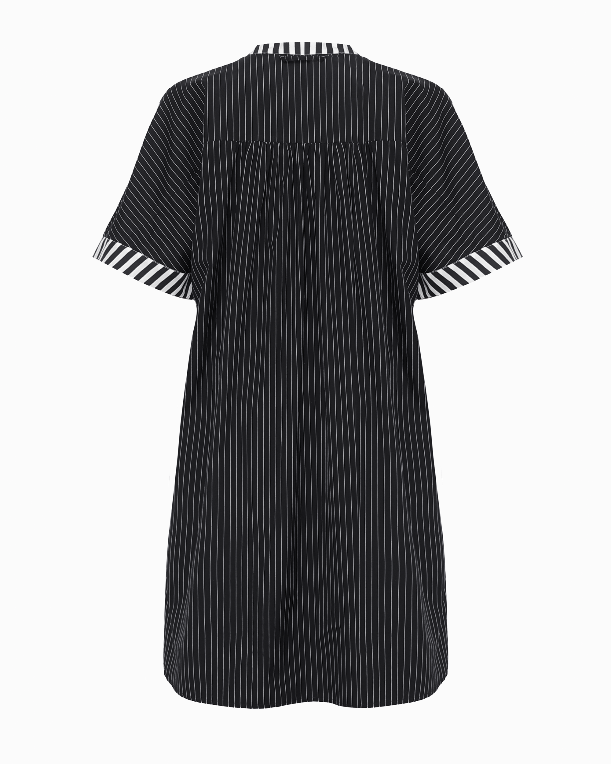 TARA SHIRT DRESS - BLACK & WHITE STRIPE