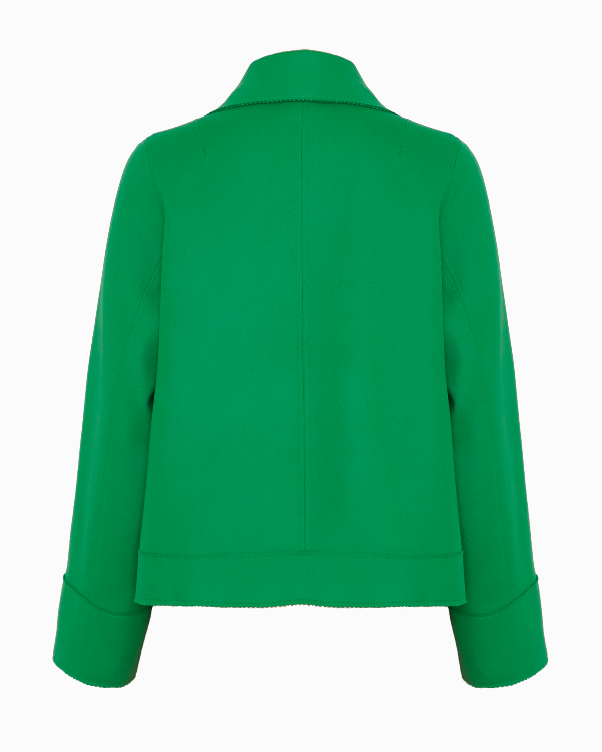 TATE JACKET - DOUBLE FACE GREEN WOOL FLANNEL