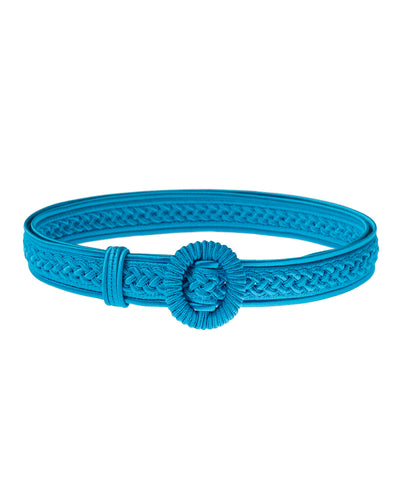WOVEN NARROW BELT TURQUOISE