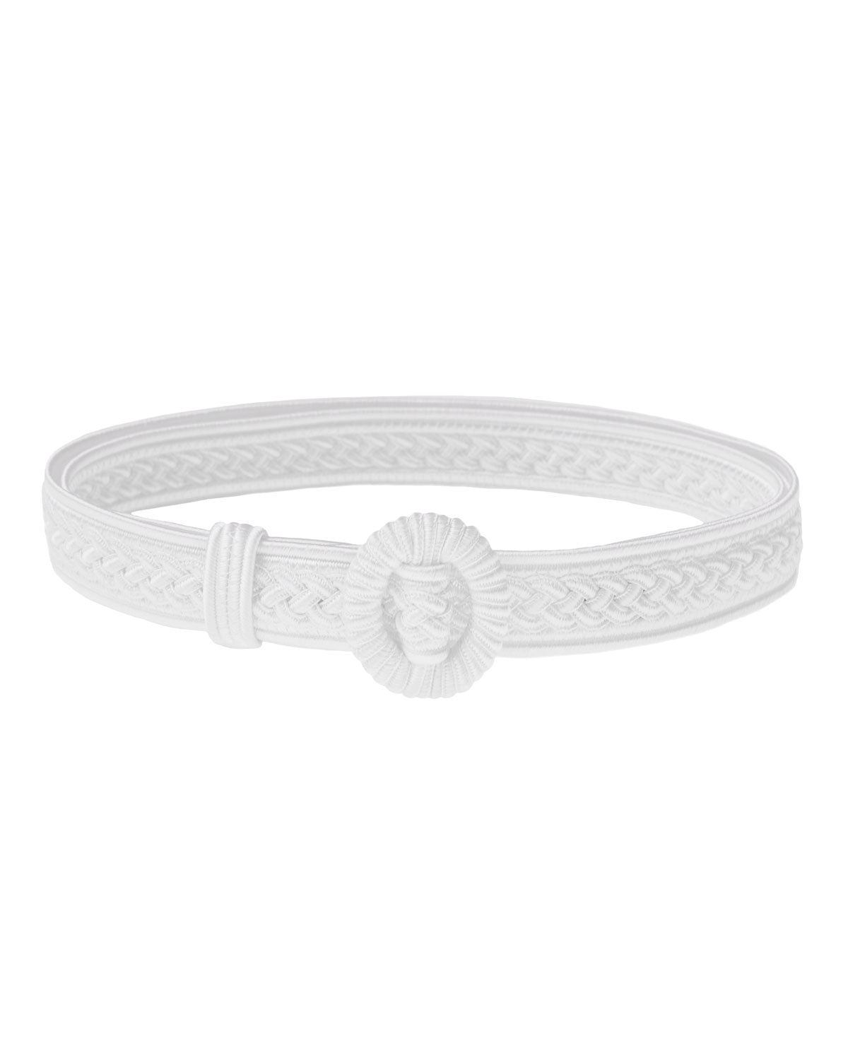 WOVEN NARROW BELT WHITE