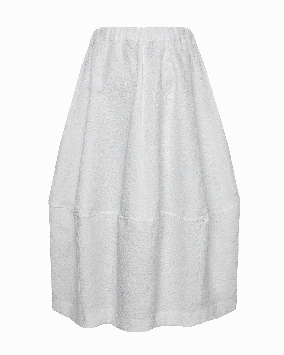 VERNON SKIRT IN WHITE TRAPUNTO COTTON