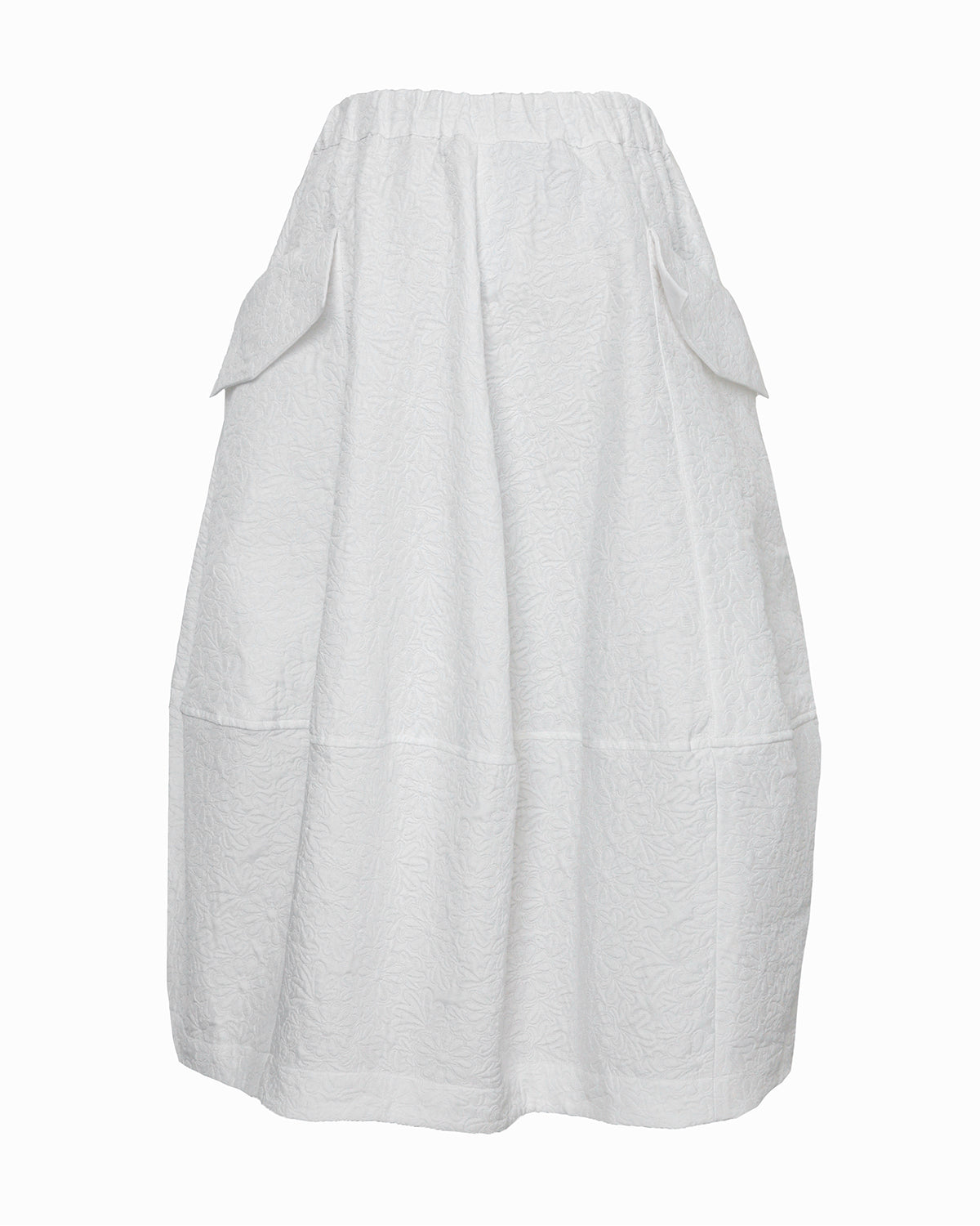 VERNON SKIRT IN WHITE TRAPUNTO COTTON