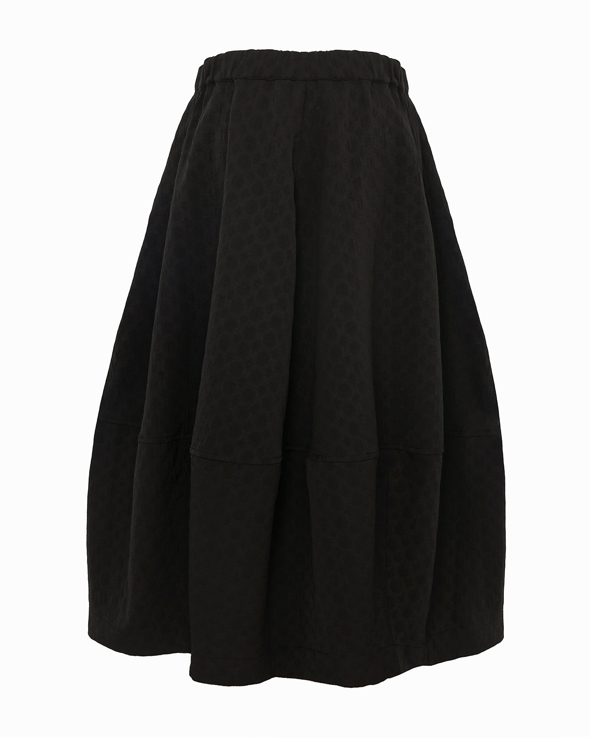 VERNON SKIRT IN BLACK TRAPUNTO COTTON