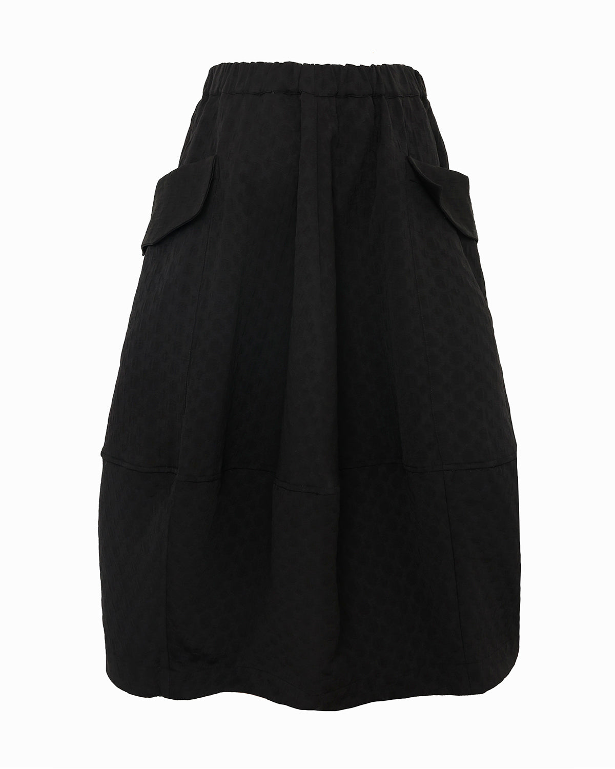 VERNON SKIRT IN BLACK TRAPUNTO COTTON