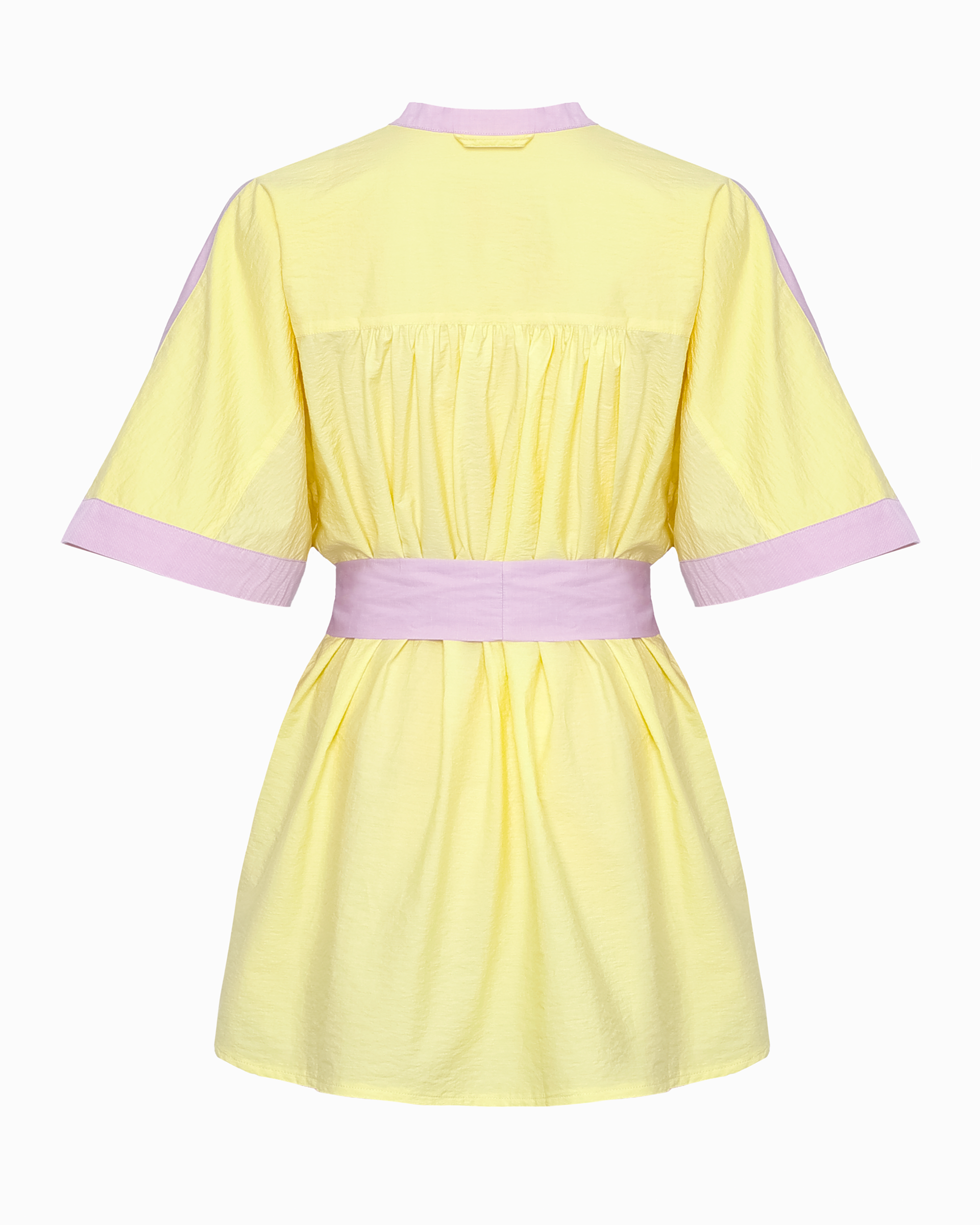 WALKER LONG SHIRT - ORCHID PINK & LEMON VERBENA POPLIN
