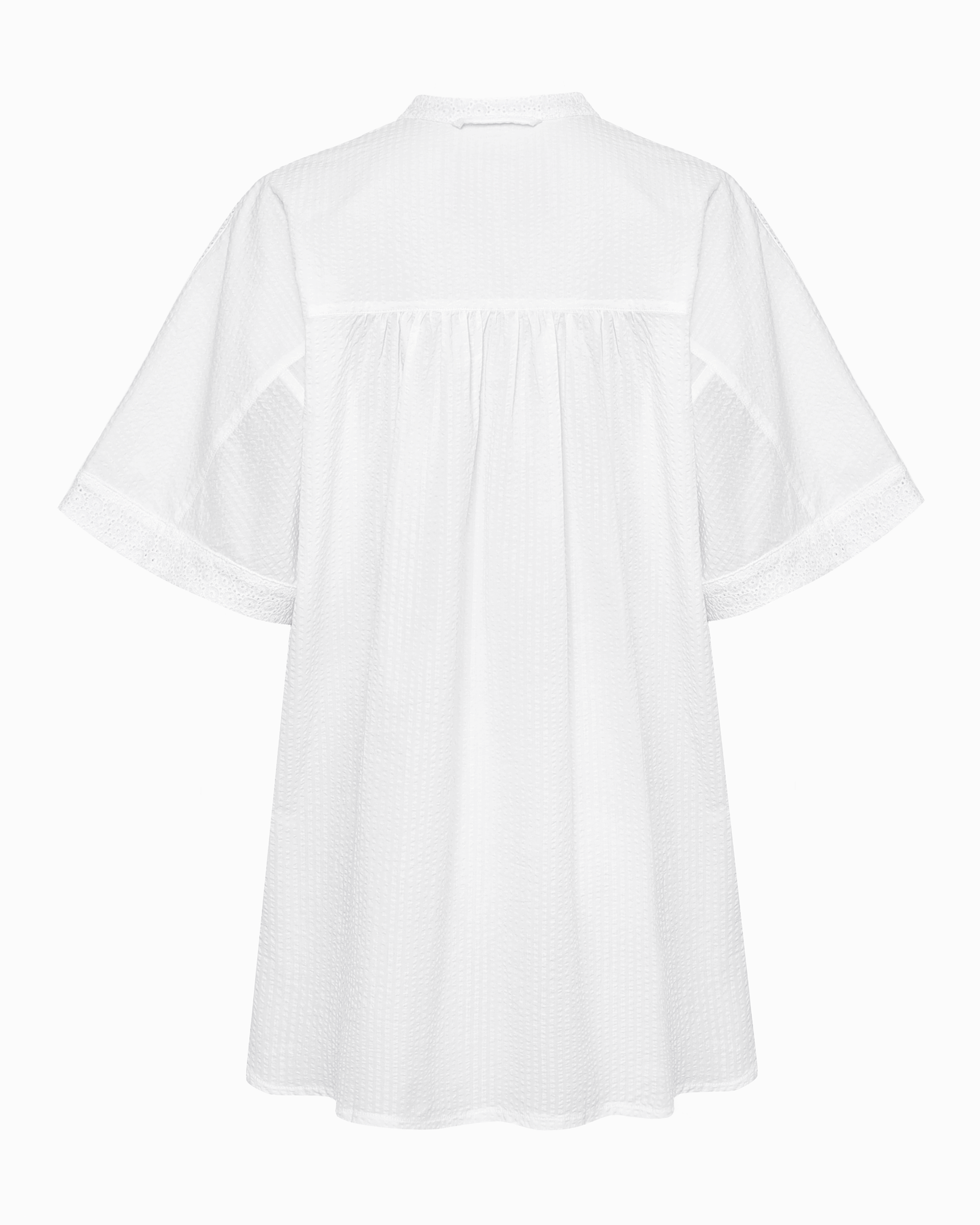 WALKER LONG SHIRT - WHITE BRODERIE ANGLAISE