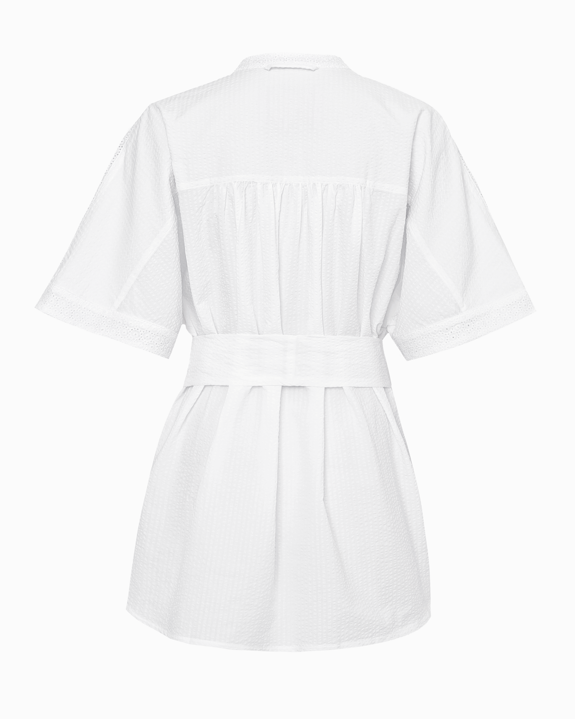 WALKER LONG SHIRT - WHITE BRODERIE ANGLAISE