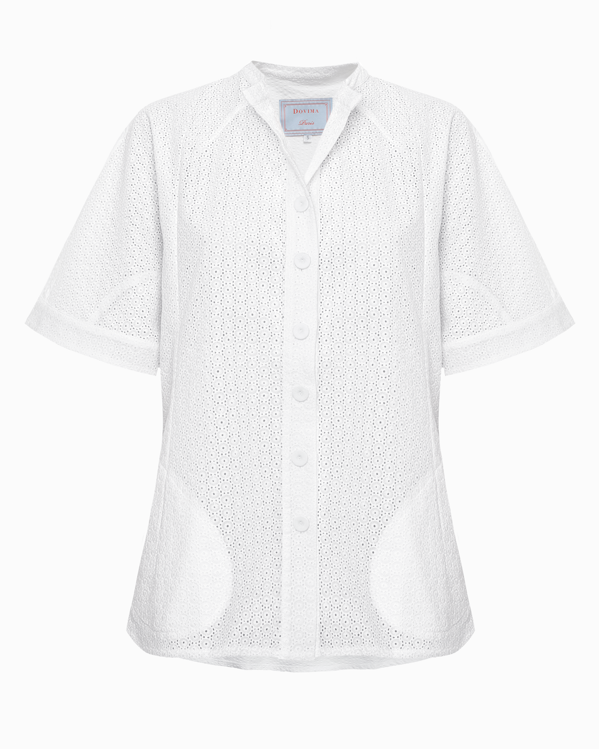 WALKER LONG SHIRT - WHITE BRODERIE ANGLAISE