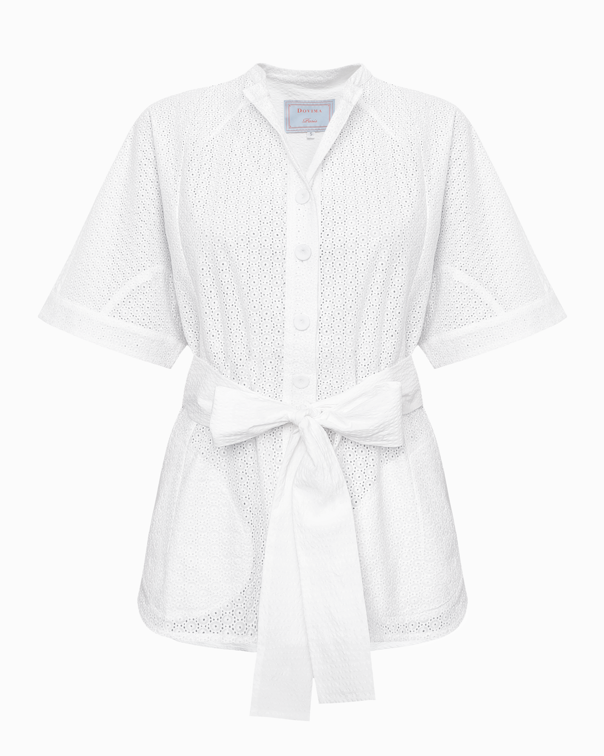 WALKER LONG SHIRT - WHITE BRODERIE ANGLAISE