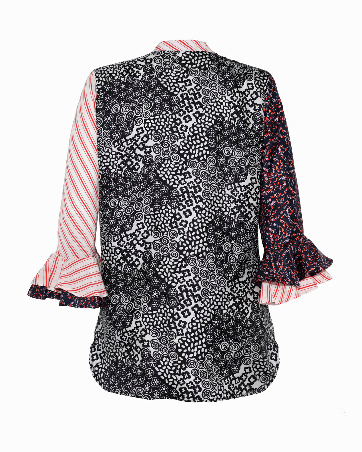 AERIN MULTI PRINT SILK BLOUSE - Limited Edition