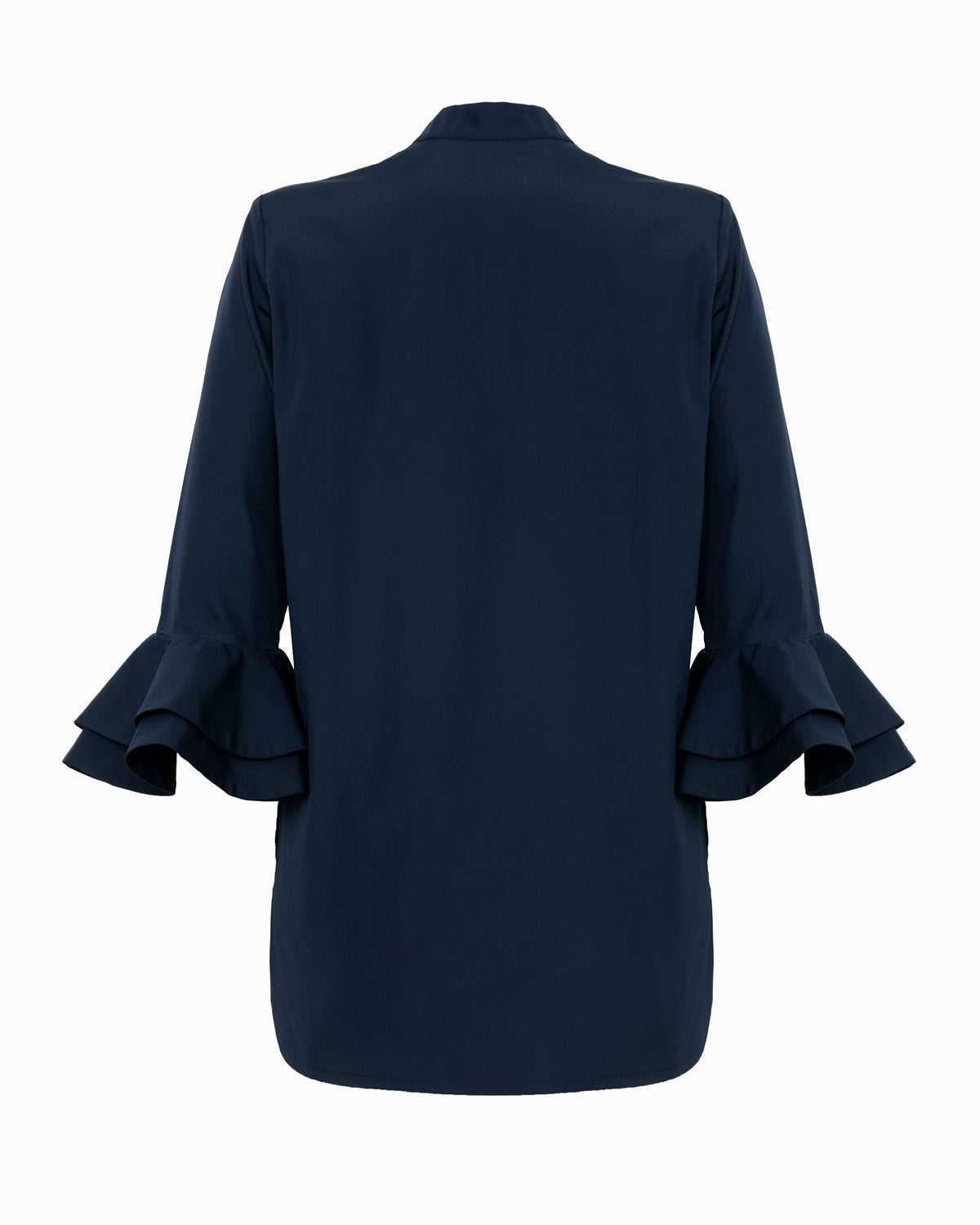 AERIN BLOUSE - PLAIN NAVY STRETCH COTTON POPLIN