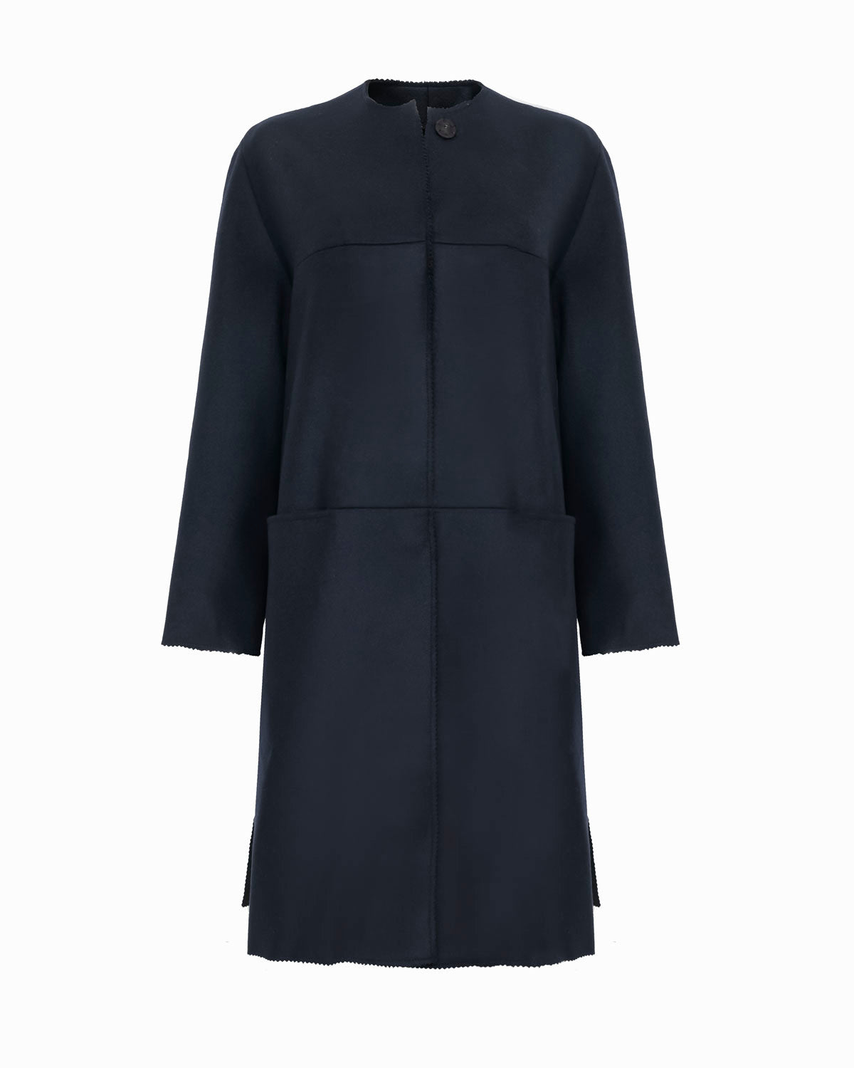 ASHER NAVY CASHMERE DUSTER COAT - DOVIMA Paris – Dovima Paris