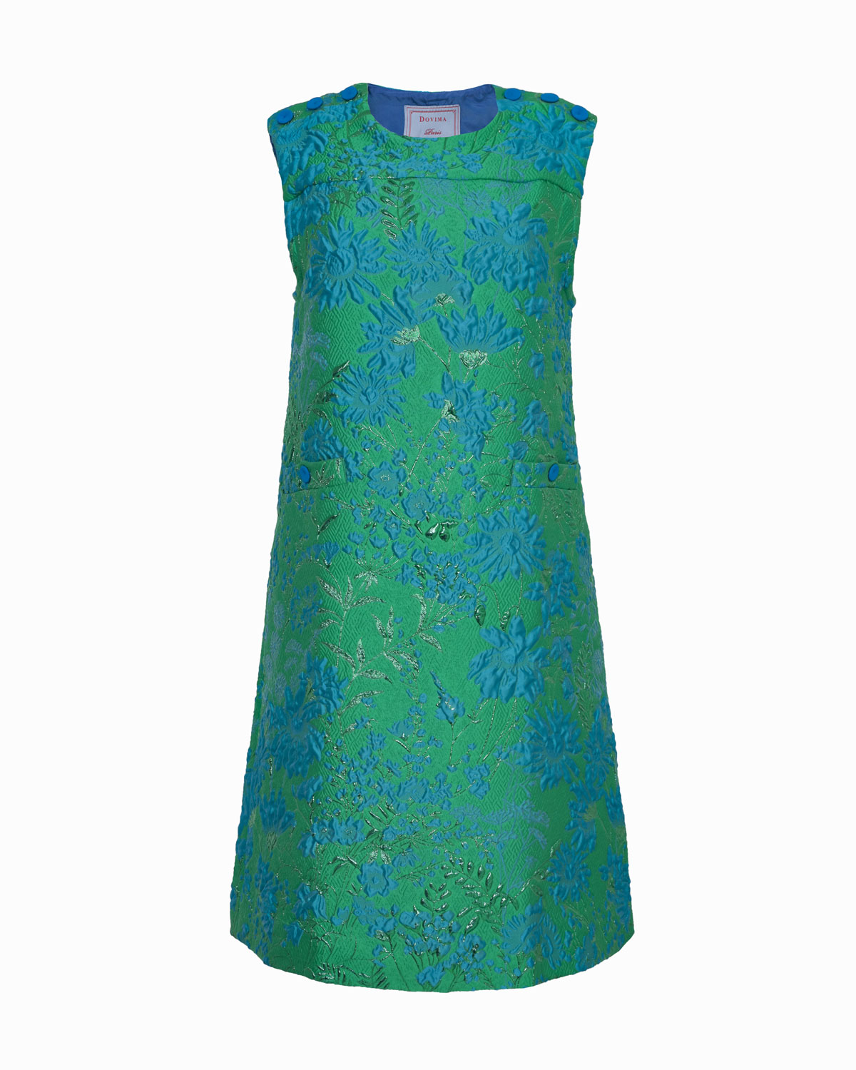 BAILEY DRESS  -  DIXTER EMERALD BROCADE