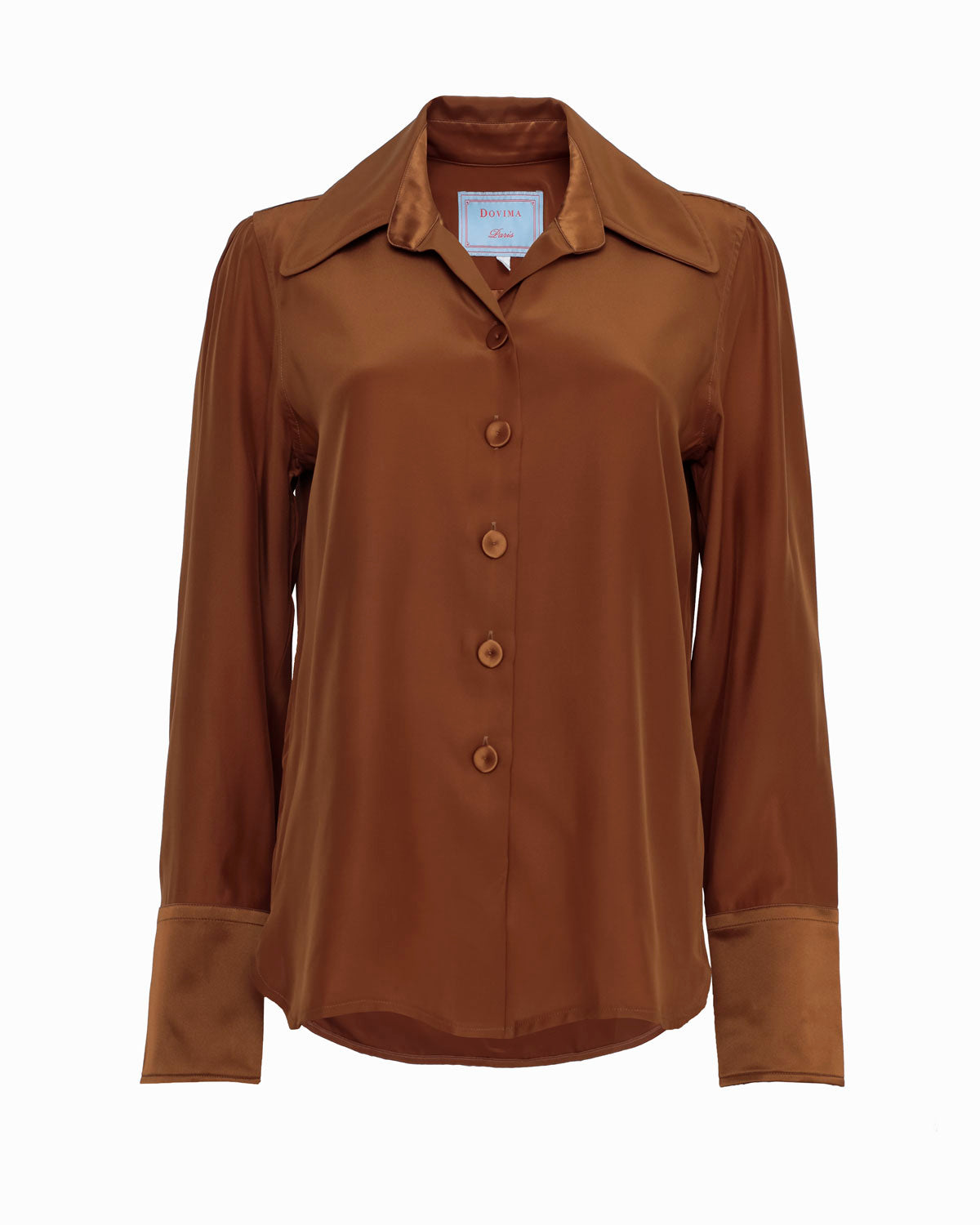 BAIRD SILK SHIRT - CAMEL