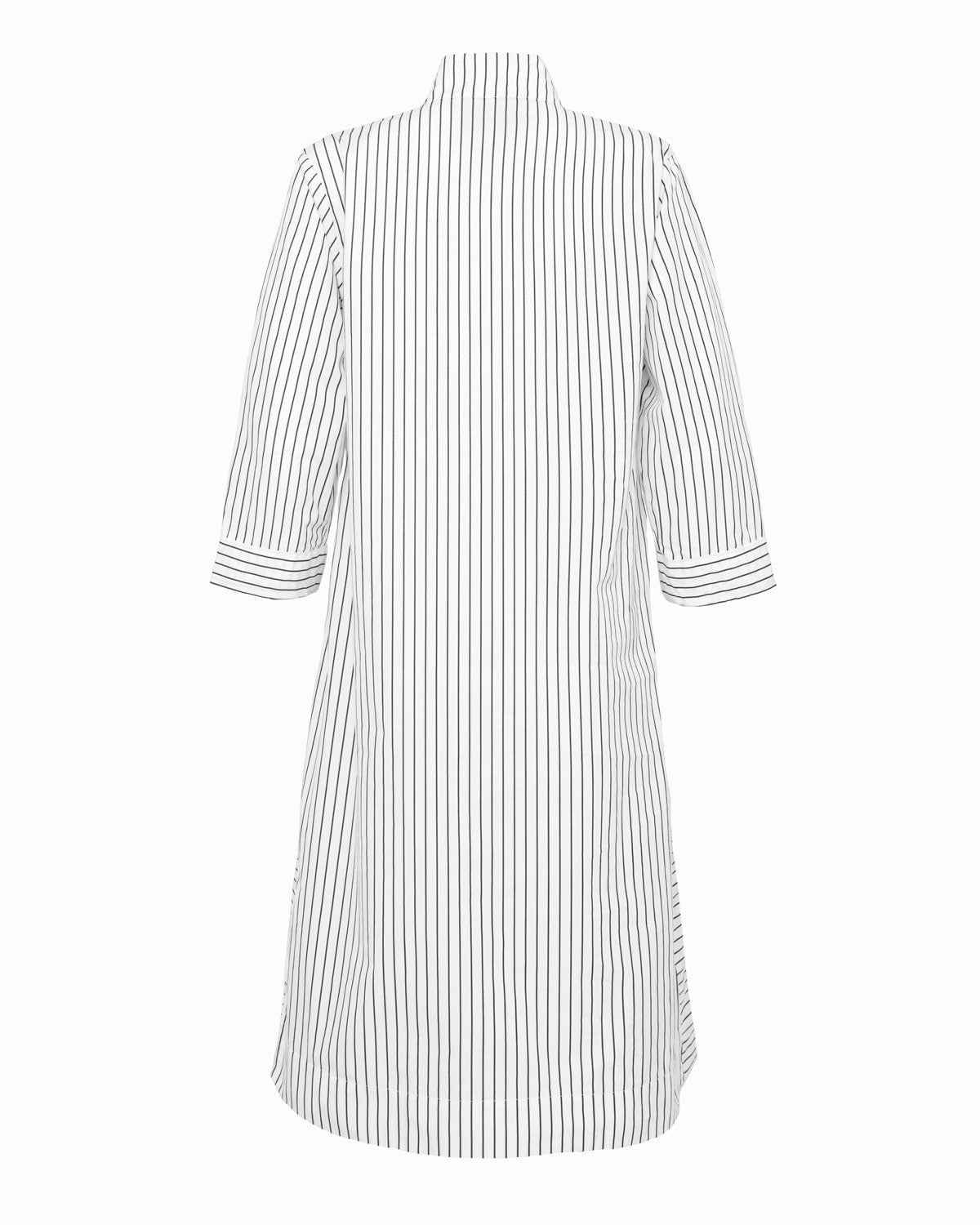 DORIAN DRESS BLACK WHITE STRIPES