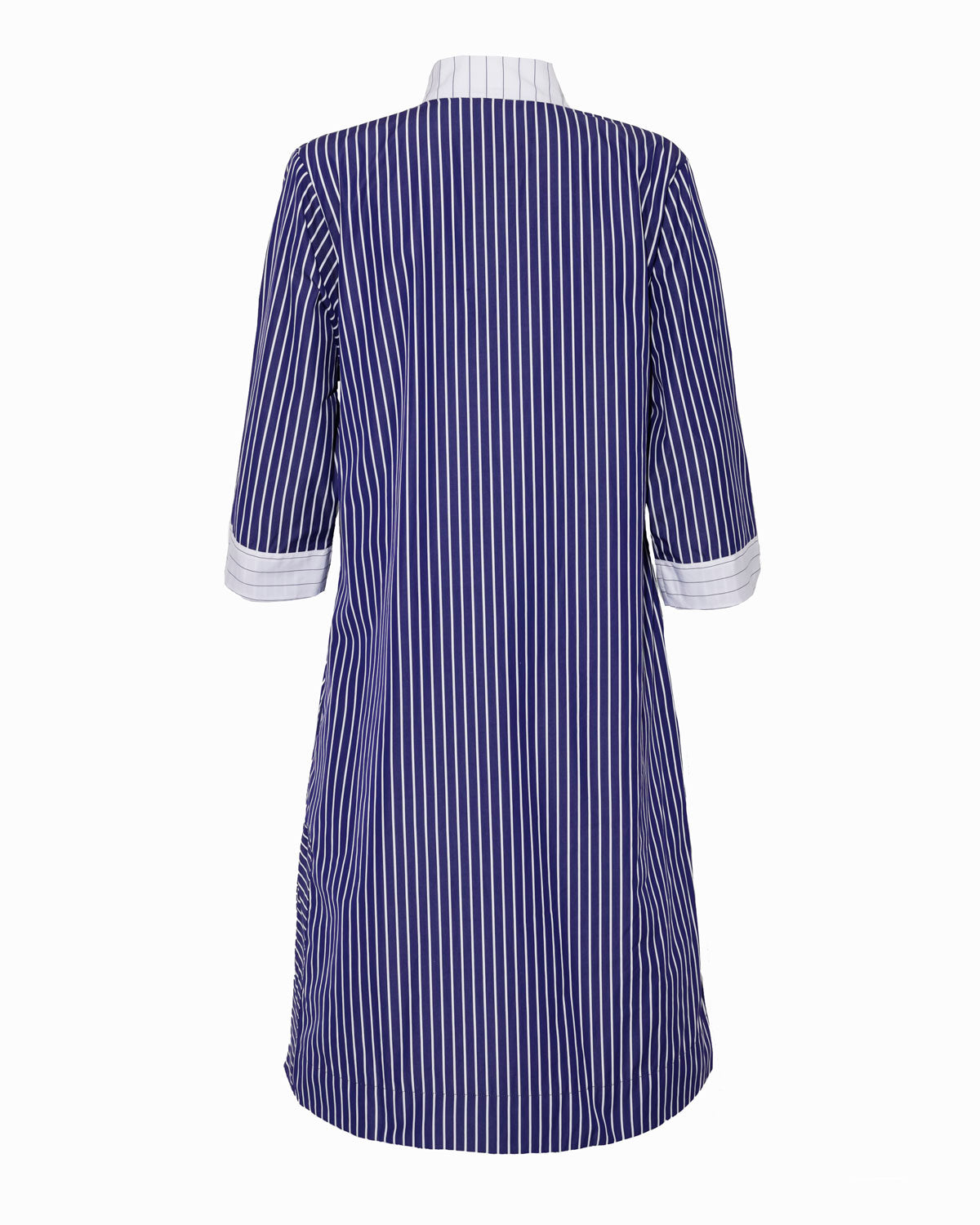 DORIAN DRESS DARK NAVY WHITE STRIPES