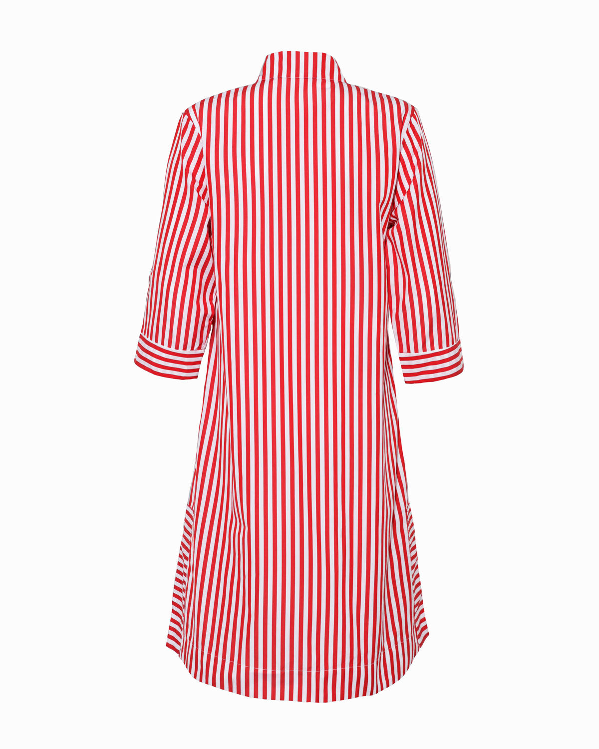 DORIAN DRESS RED WHITE STRIPES