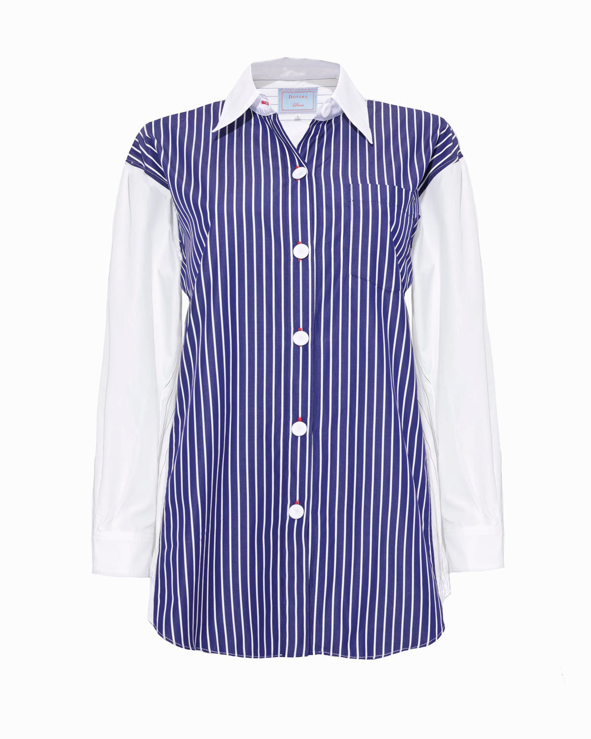 FLORIAN SHIRT DARK NAVY WHITE MULTI STRIPES