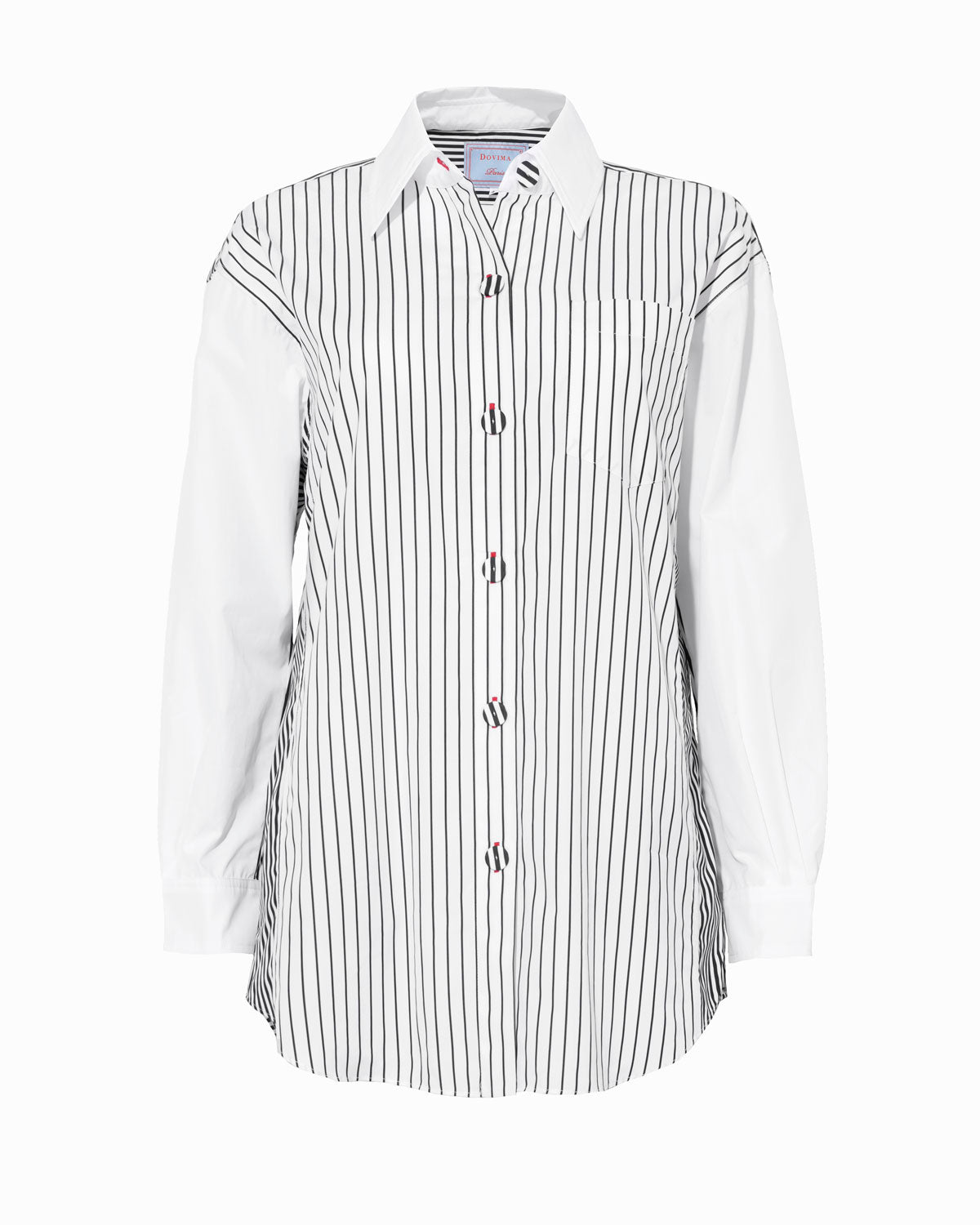 FLORIAN SHIRT BLACK ORCHID WHITE MULTI STRIPES