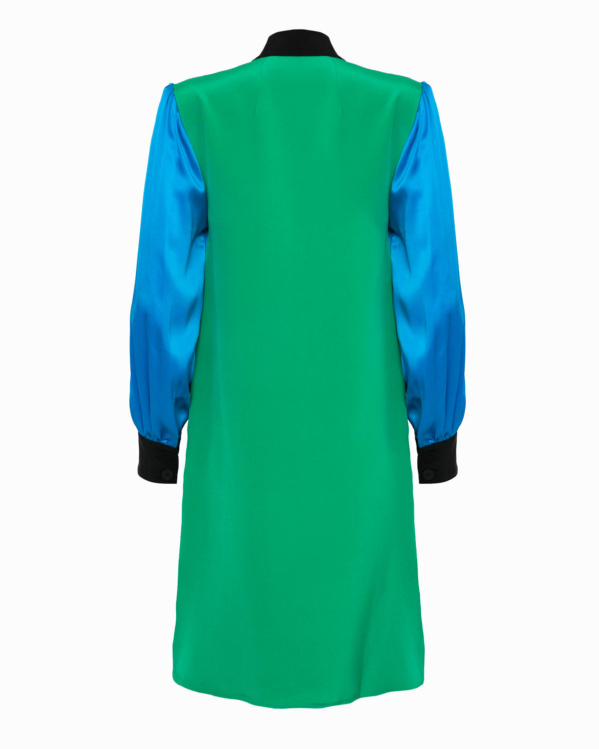JASON DRESS - EMERALD SILK DRAP - DOVIMA Paris – Dovima Paris