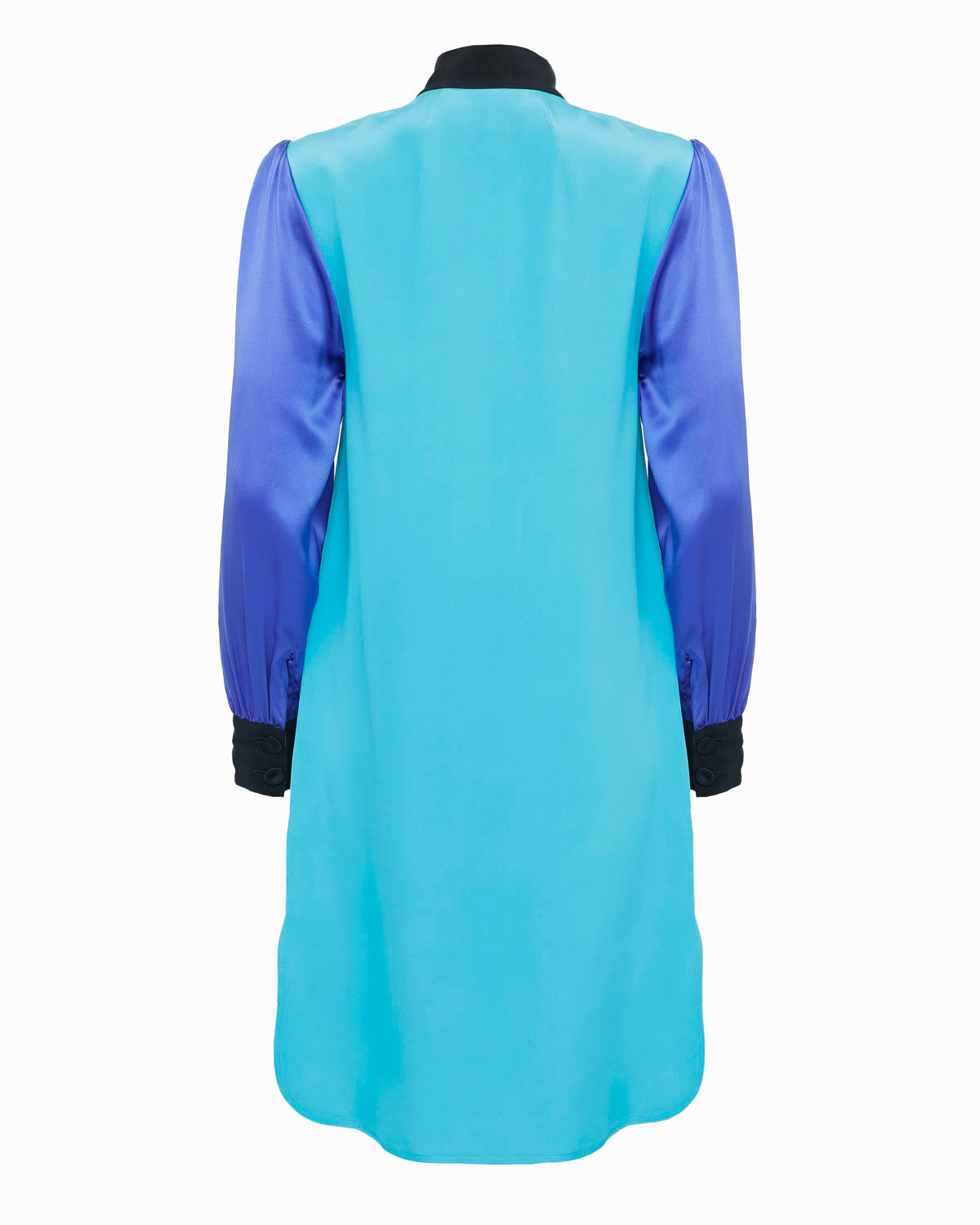 JASON DRESS - TURQUOISE SILK DRAP - DOVIMA Paris – Dovima Paris