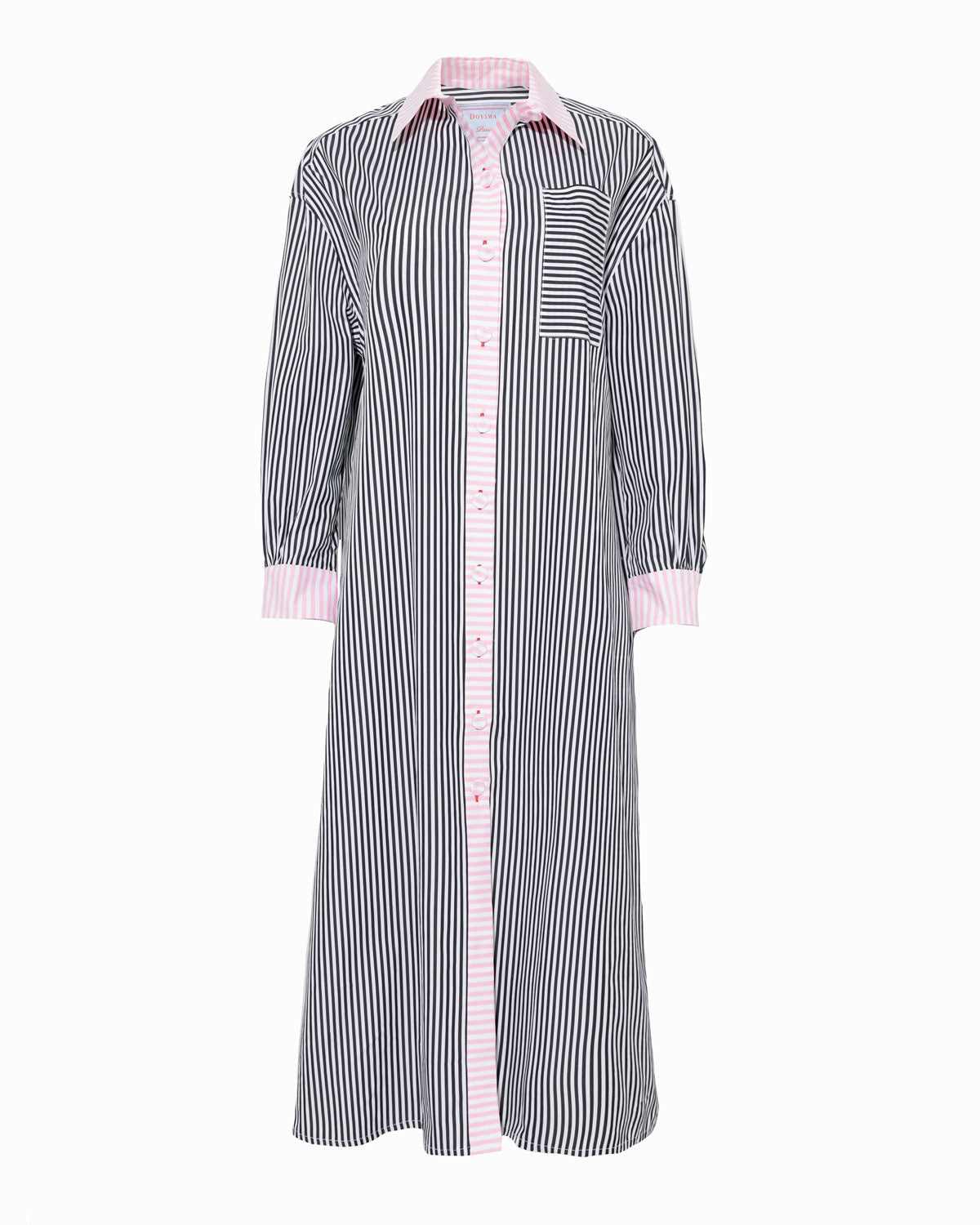 JAY COTTON DRESS - David Stripe Black White