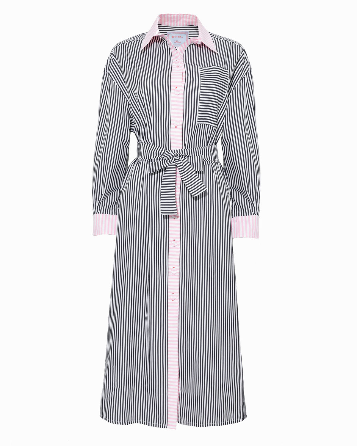 JAY COTTON DRESS - David Stripe Black White