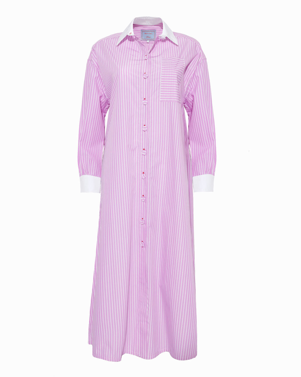 JAY COTTON DRESS - Ben Stripe Orchid Pink