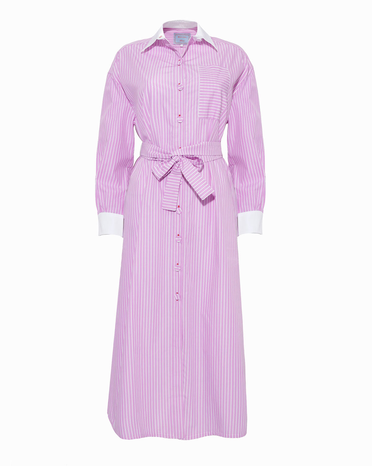 JAY COTTON DRESS - Ben Stripe Orchid Pink