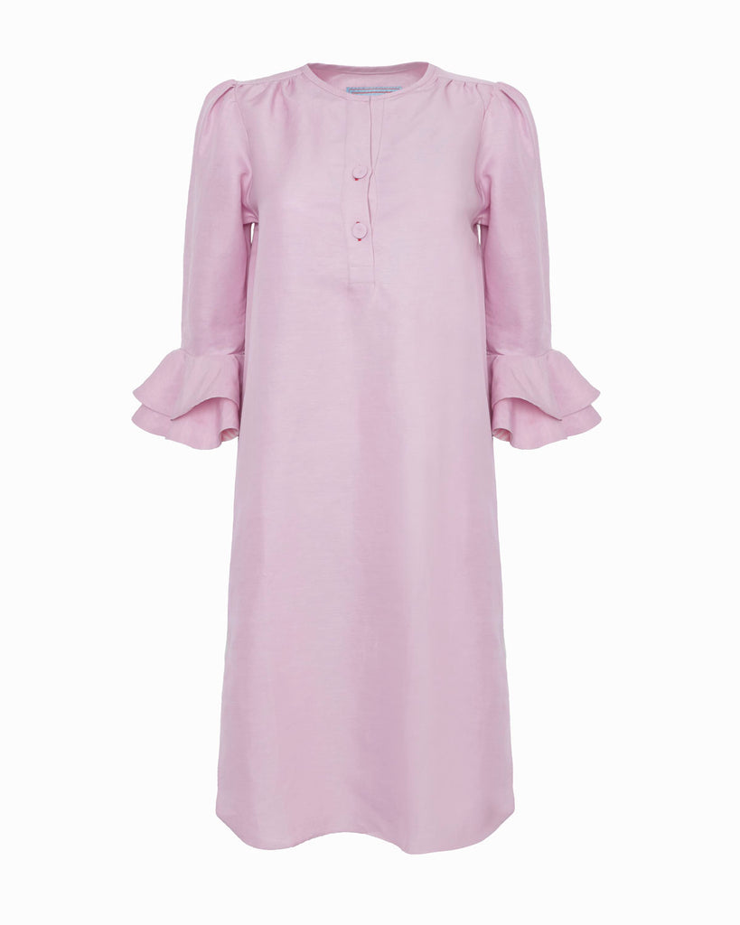 JULES DRESS PALE PINK LINEN - Limited edition